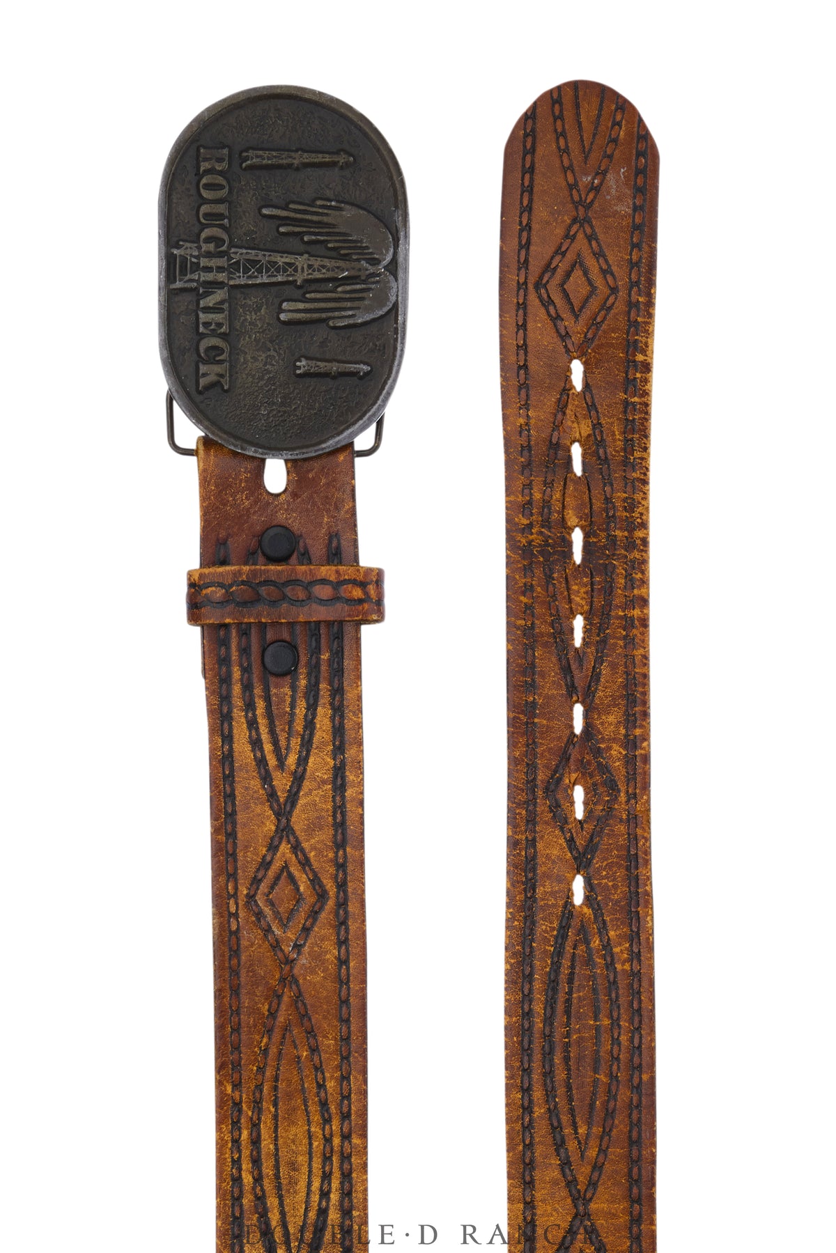 Belt, A Buckle, Western, Roughneck, Vintage, 1262