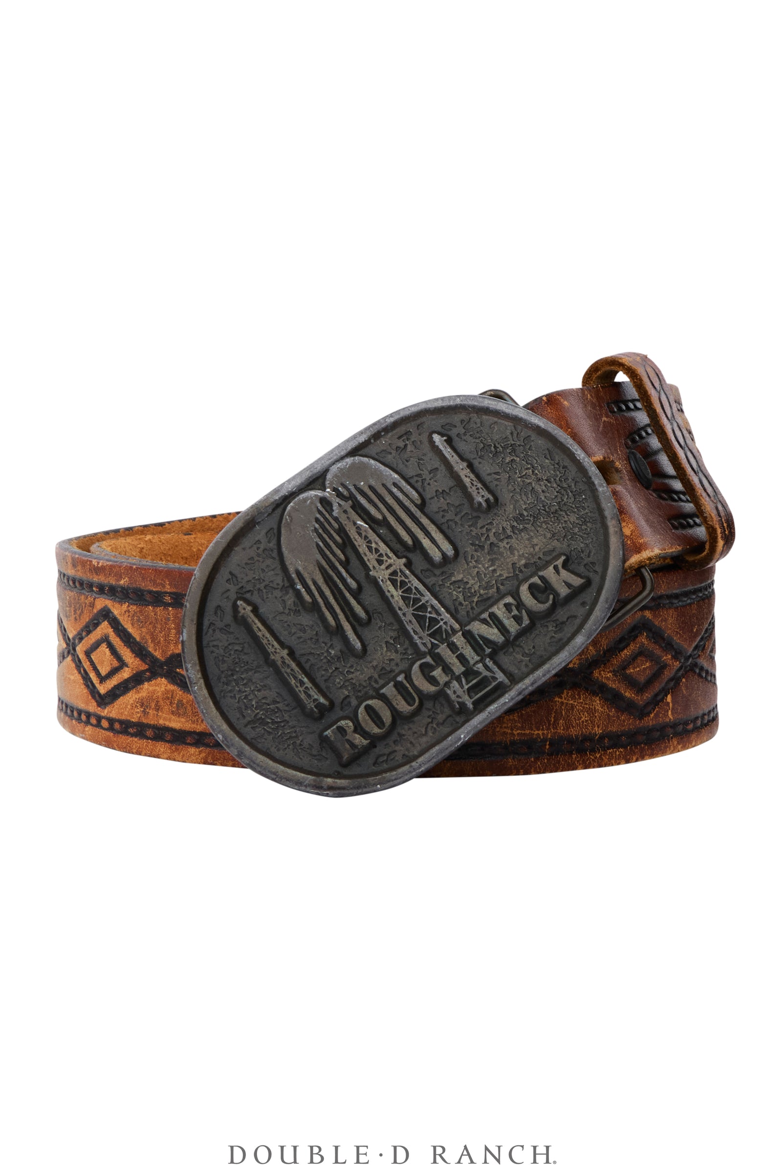 Belt, A Buckle, Western, Roughneck, Vintage, 1262