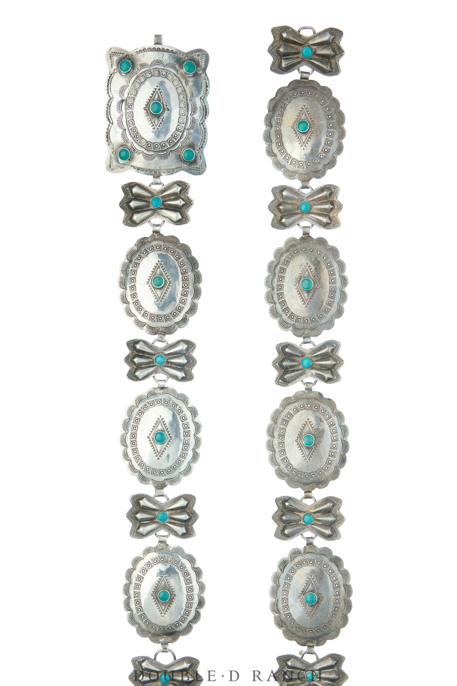 Belt, A Vintage, Concho Linked, Turquoise, Amazing, Vintage, 1012