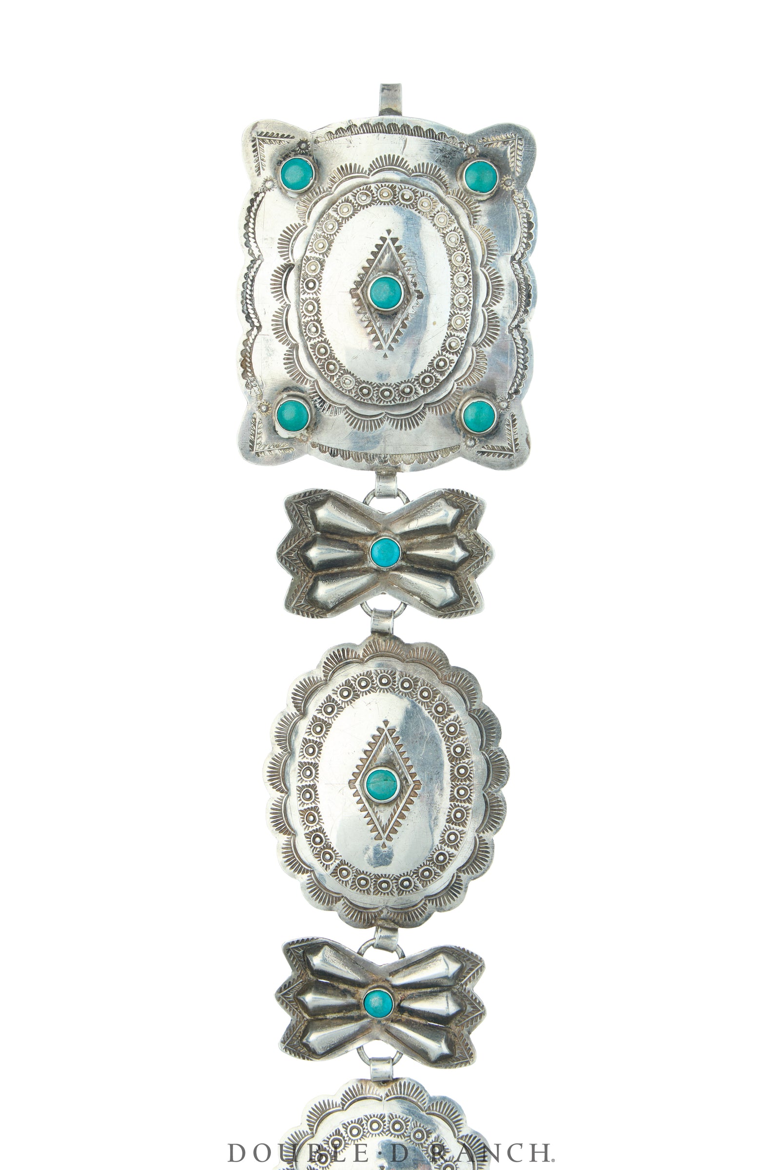 Belt, A Vintage, Concho Linked, Turquoise, Amazing, Vintage, 1012