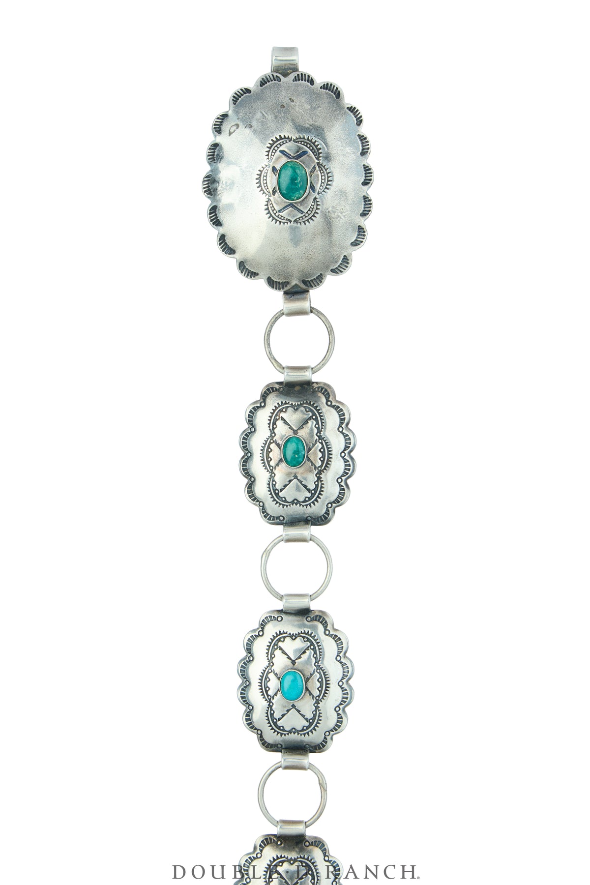 Belt, A Vintage, Concho Linked, Turquoise, Amazing, Vintage, 1013