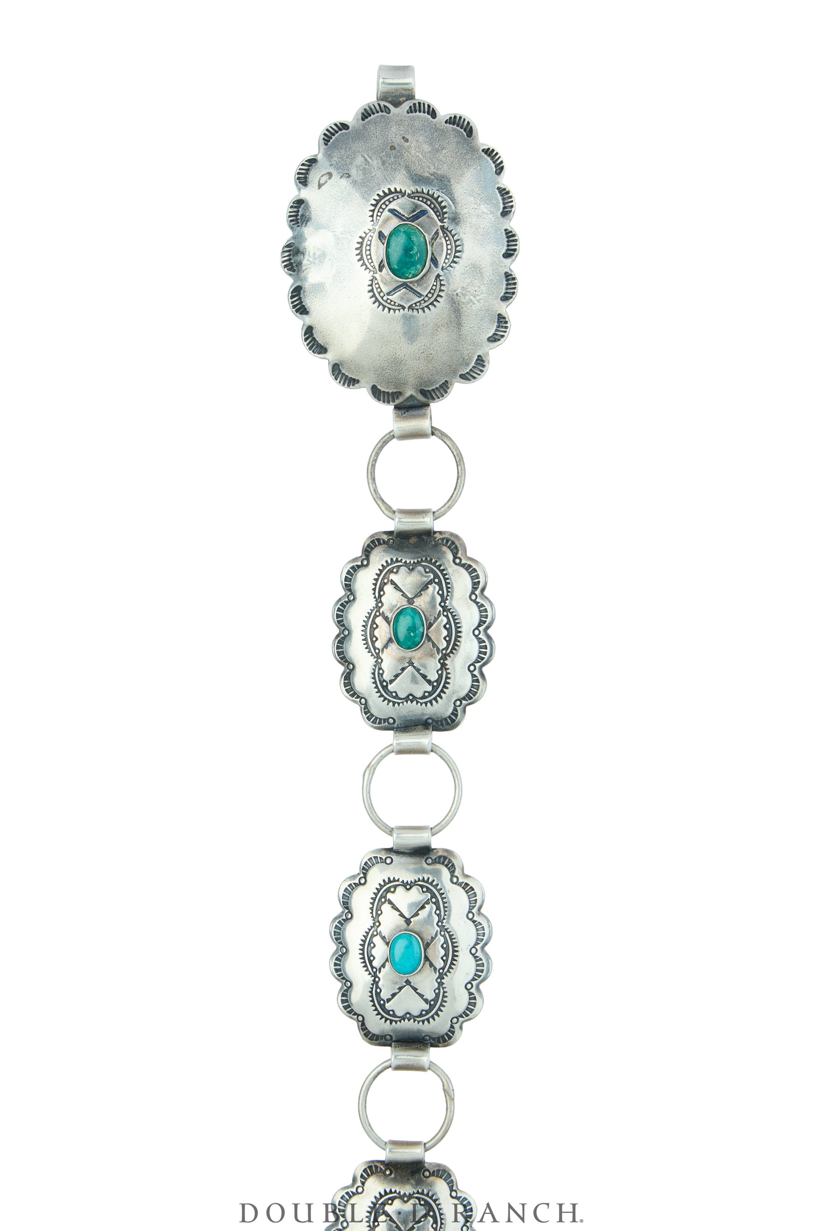 Belt, A Vintage, Concho Linked, Turquoise, Amazing, Vintage, 1013