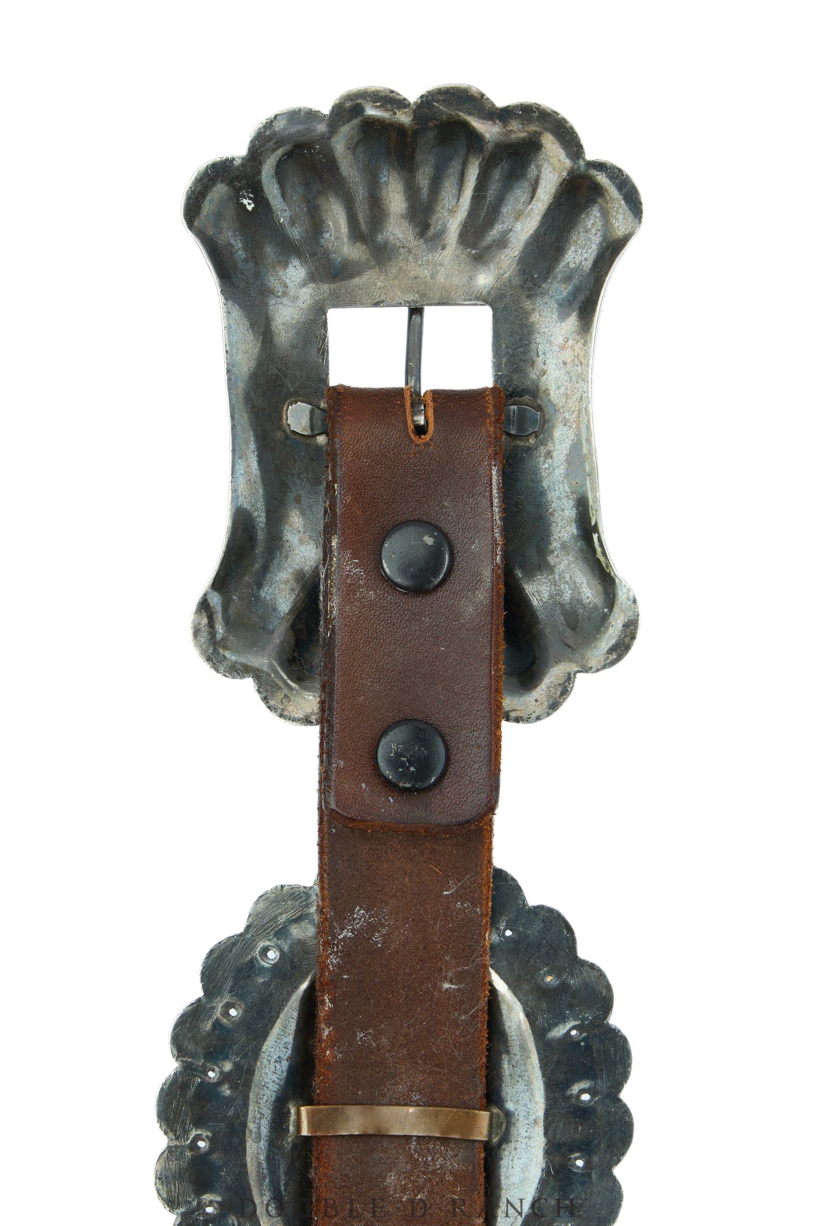 Belt, A Vintage, Concho, Sterling Silver, High Dome with Stampwork, Vintage, 1016