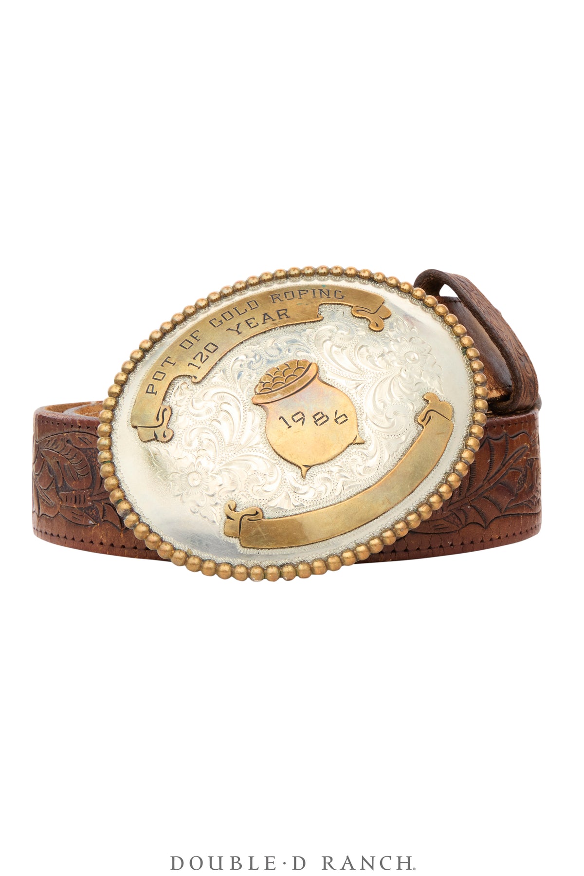 Belt, A, Western, Trophy Buckle, "Pot of Gold Roping", Hallmark, Vintage, 1220
