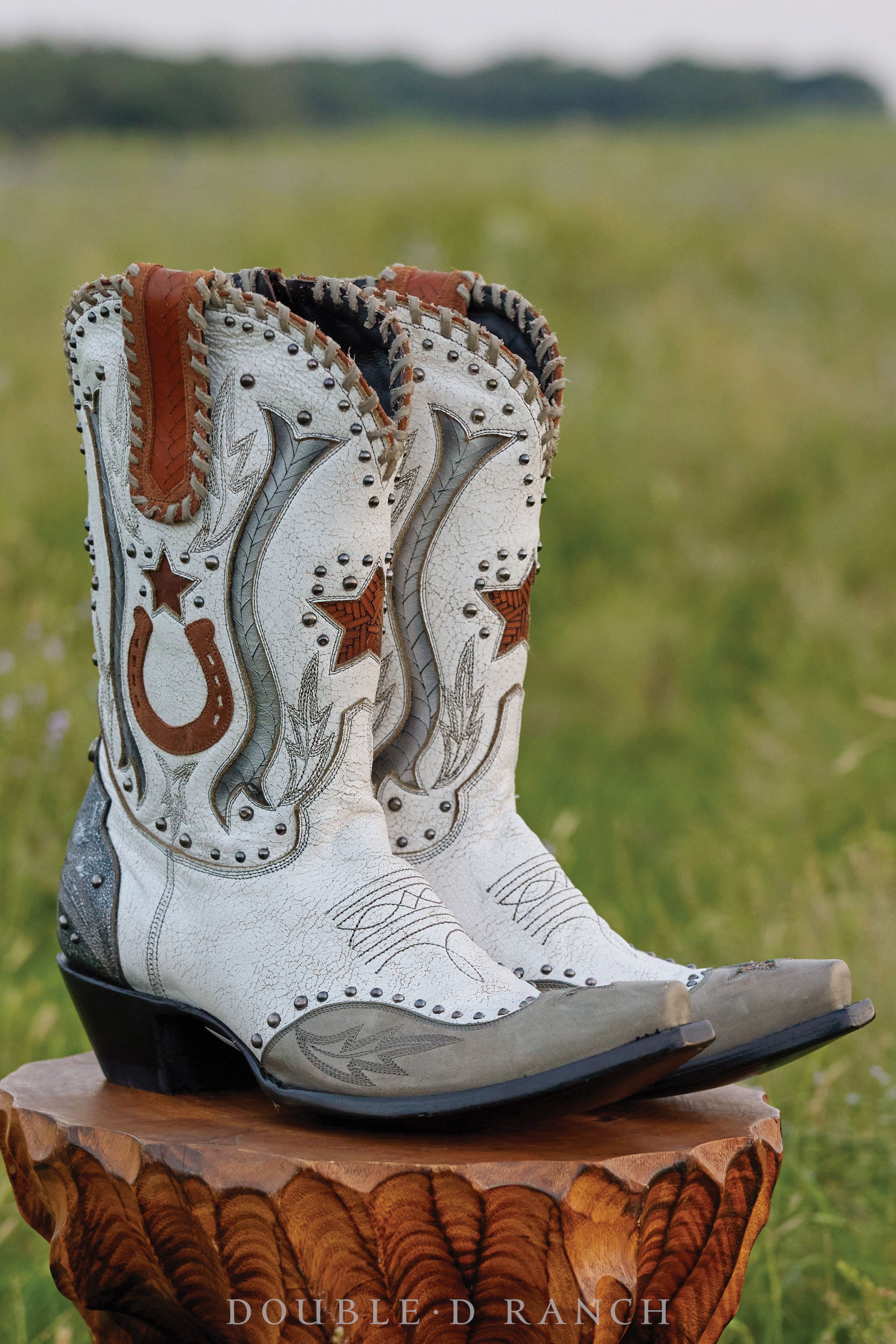 DD Ranch Turquoise Brown Ammunition Cowgirl Boots