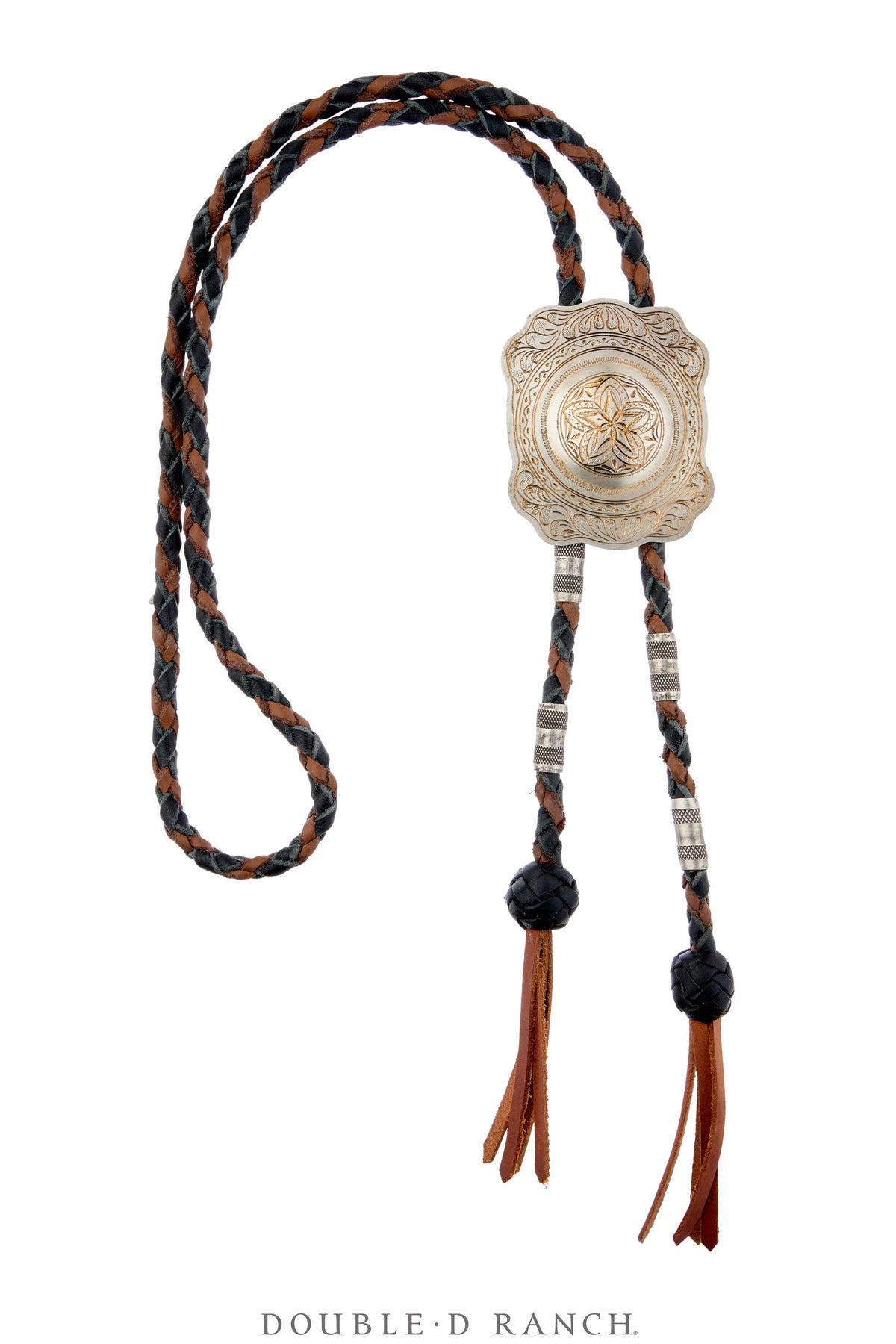 Bolo, Concho, Engraved, Horsehair, Linda Doyle Hallmark, New Old Stock, 3919