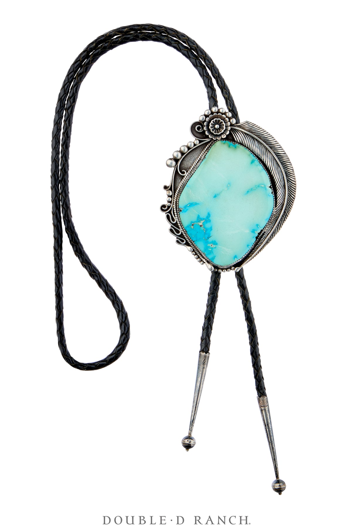 Bolo, Natural Stone, Turquoise, Wire Work, Hallmark, Vintage, 3921