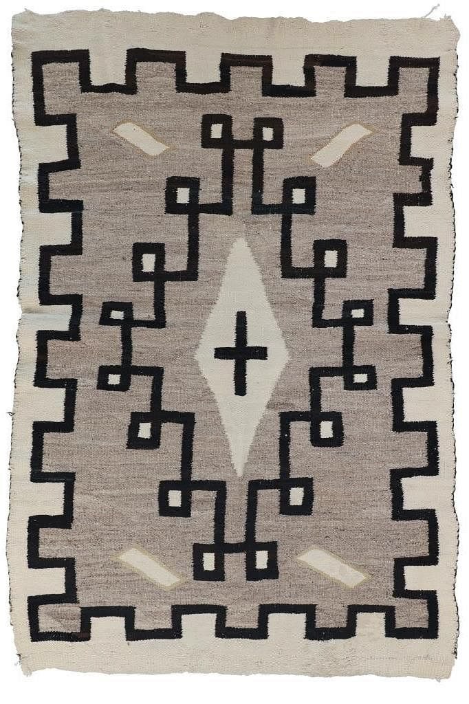 Home, Textile, Rug, Navajo, Chinle Trading Post, Vintage ‘20s  51" x 35", 208