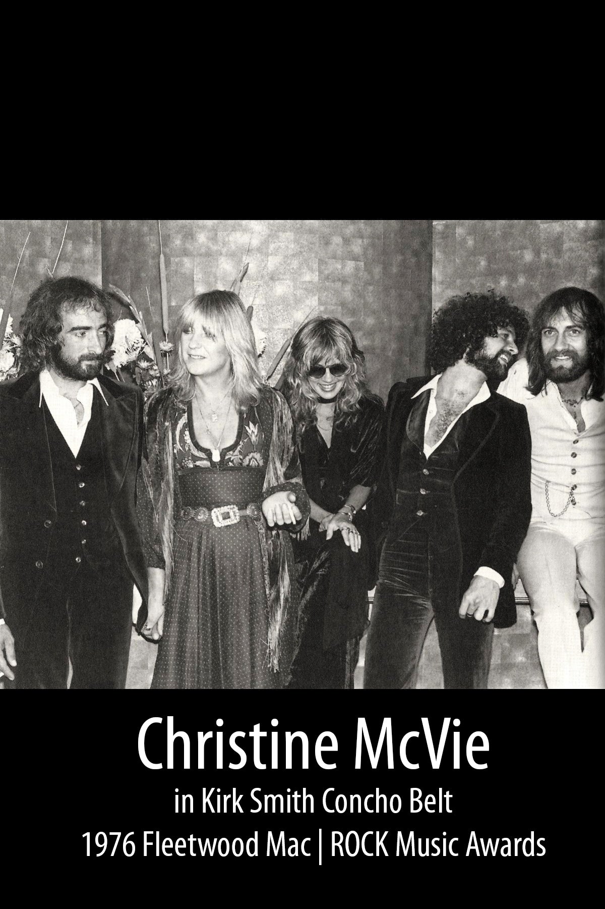 Belt, A Vintage, Concho, 1st Phase Revival, Kirk Smith Hallmark, Worn by Fleetwood Mac's Christine McVie, Rock Music Awards, 1976, 644