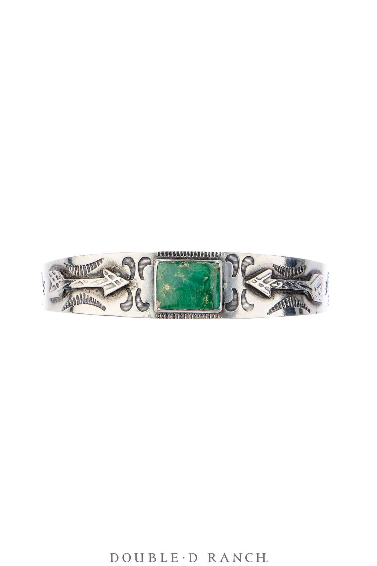 Cuff, Fred Harvey Railroad Era, Turquoise, Arrows, Vintage ‘40s, 4333