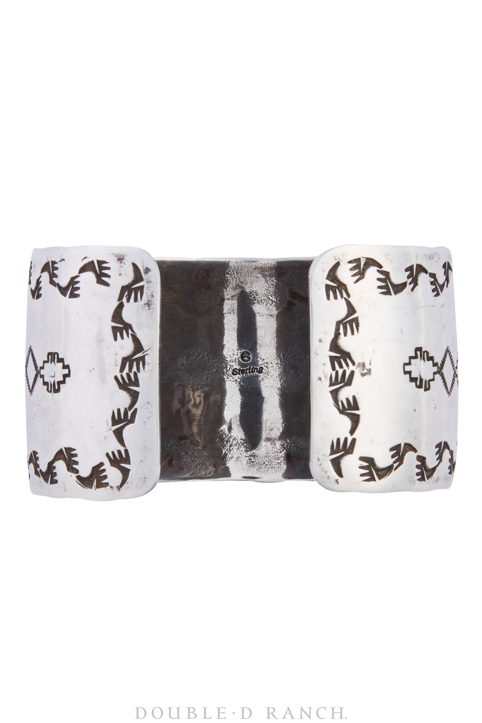 Cuff, Stampwork, Sterling Silver, Hallmark, Vintage, 3765