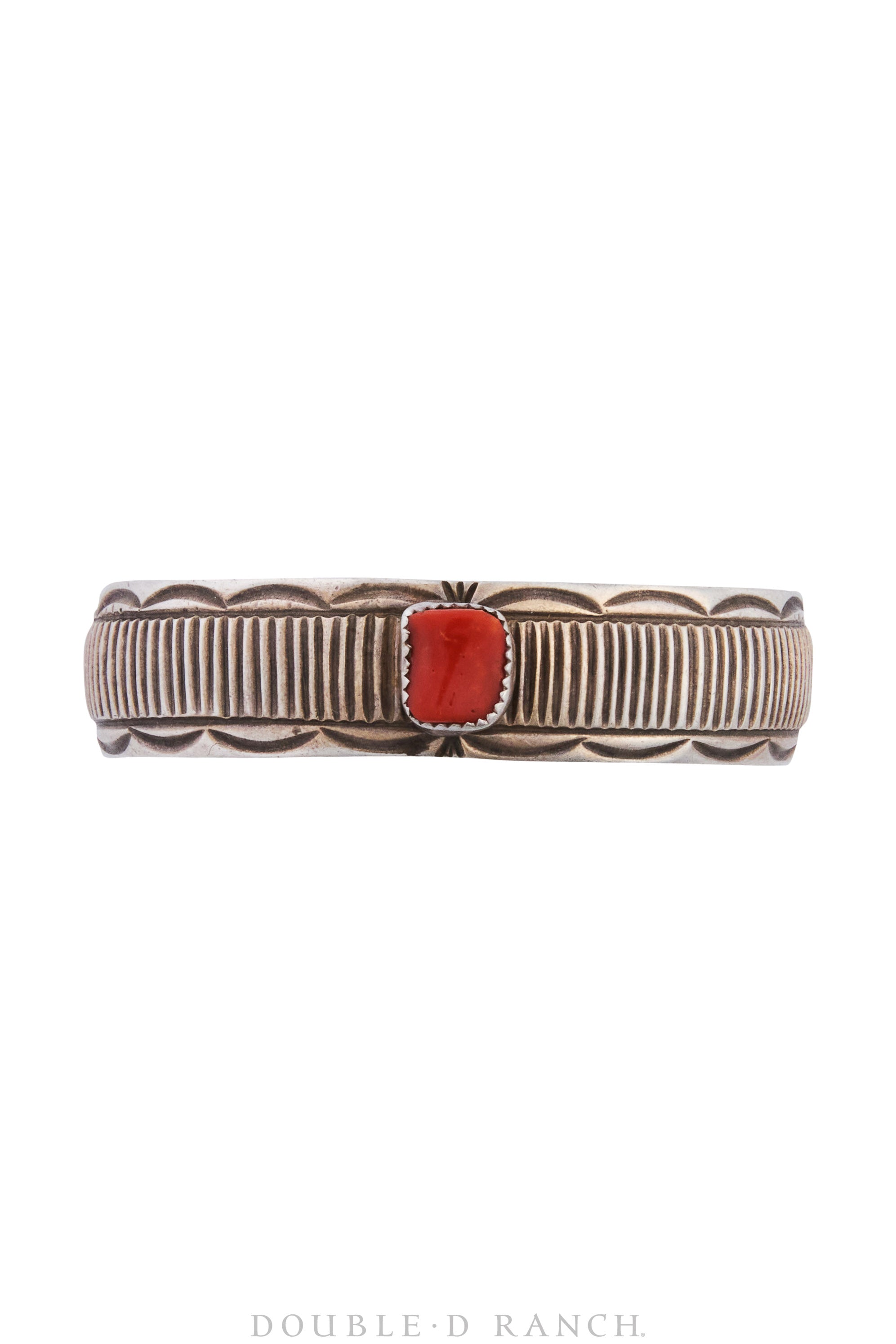 Cuff, Natural Stone, Coral, Stampwork, Hallmark, Vintage, 3751