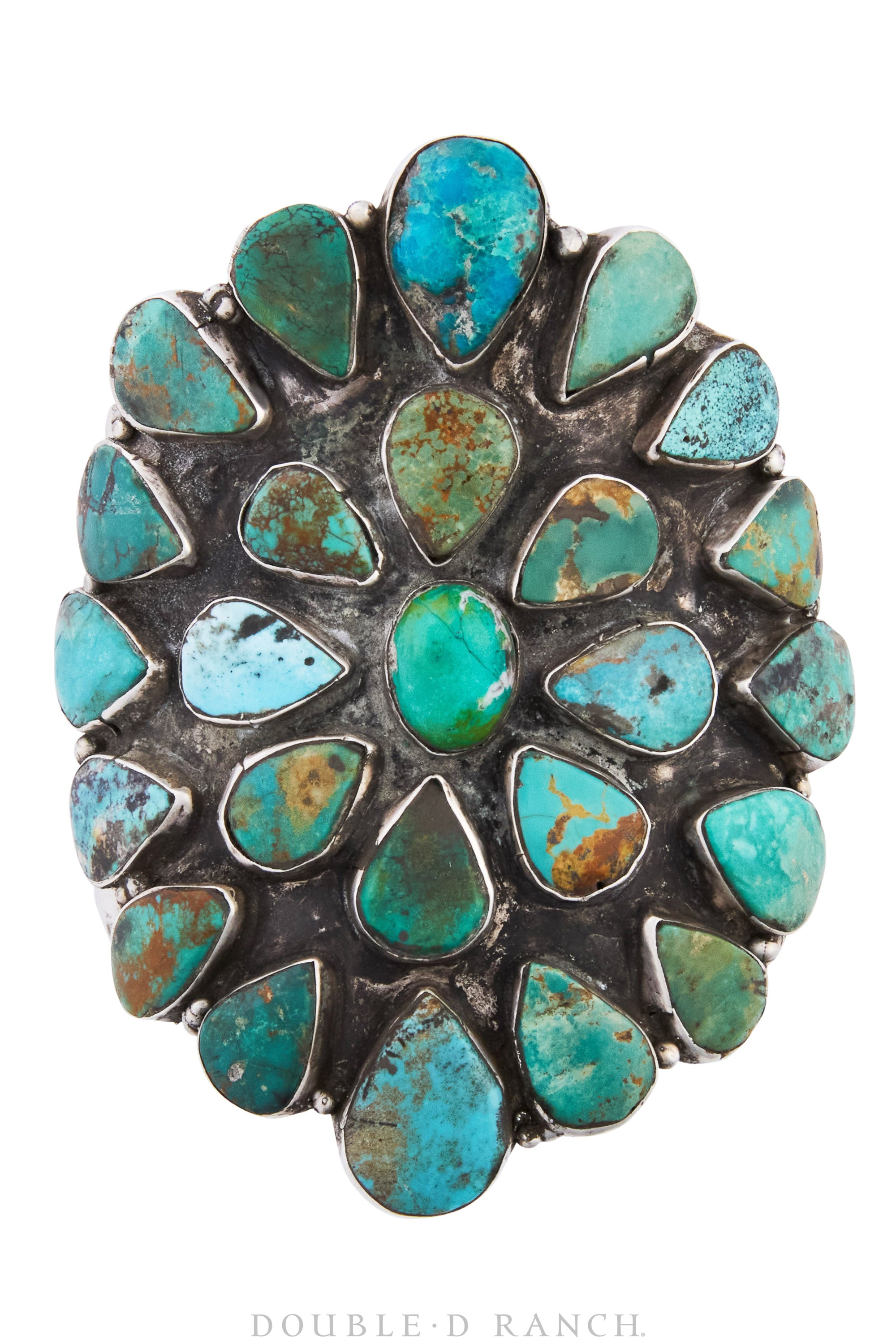 Cuff, Oscar Betz, Cluster, Turquoise, Hallmark, Contemporary, 3801