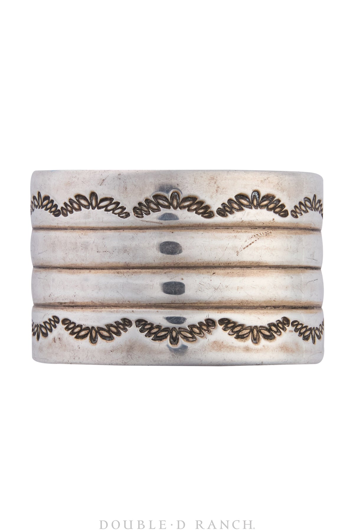 Cuff, Stampwork, Sterling Silver, Heavy,  Vintage, 3770