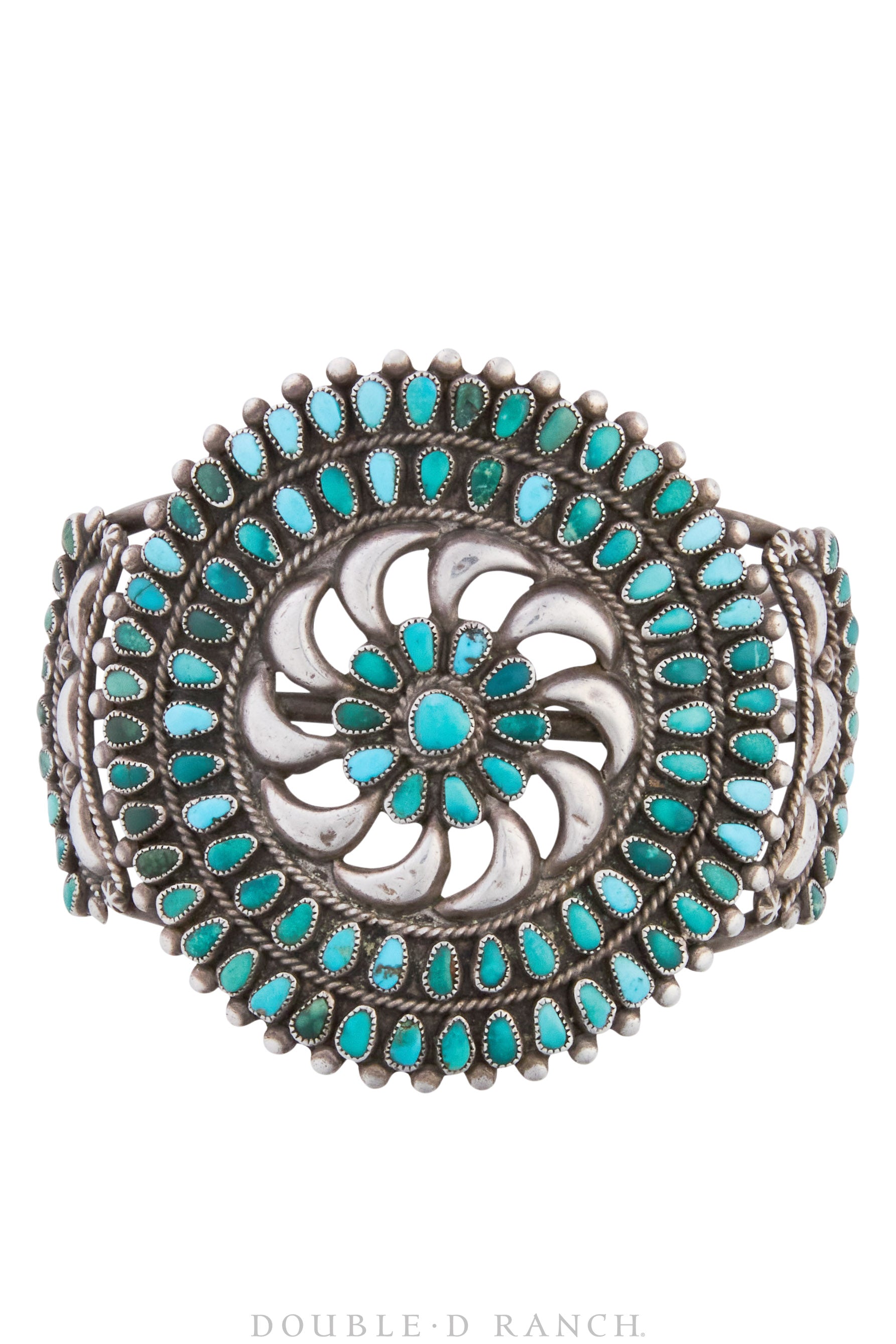 Broche en pierre de verre Hubbell turquoise de Style sud-ouest vintage, broche ton argent oxydé d'inspiration amérindien Broche en pierre de verre Hubbell turquoise de Style sud-ouest vintage, broche ton argent oxydé d'inspiration amérindien