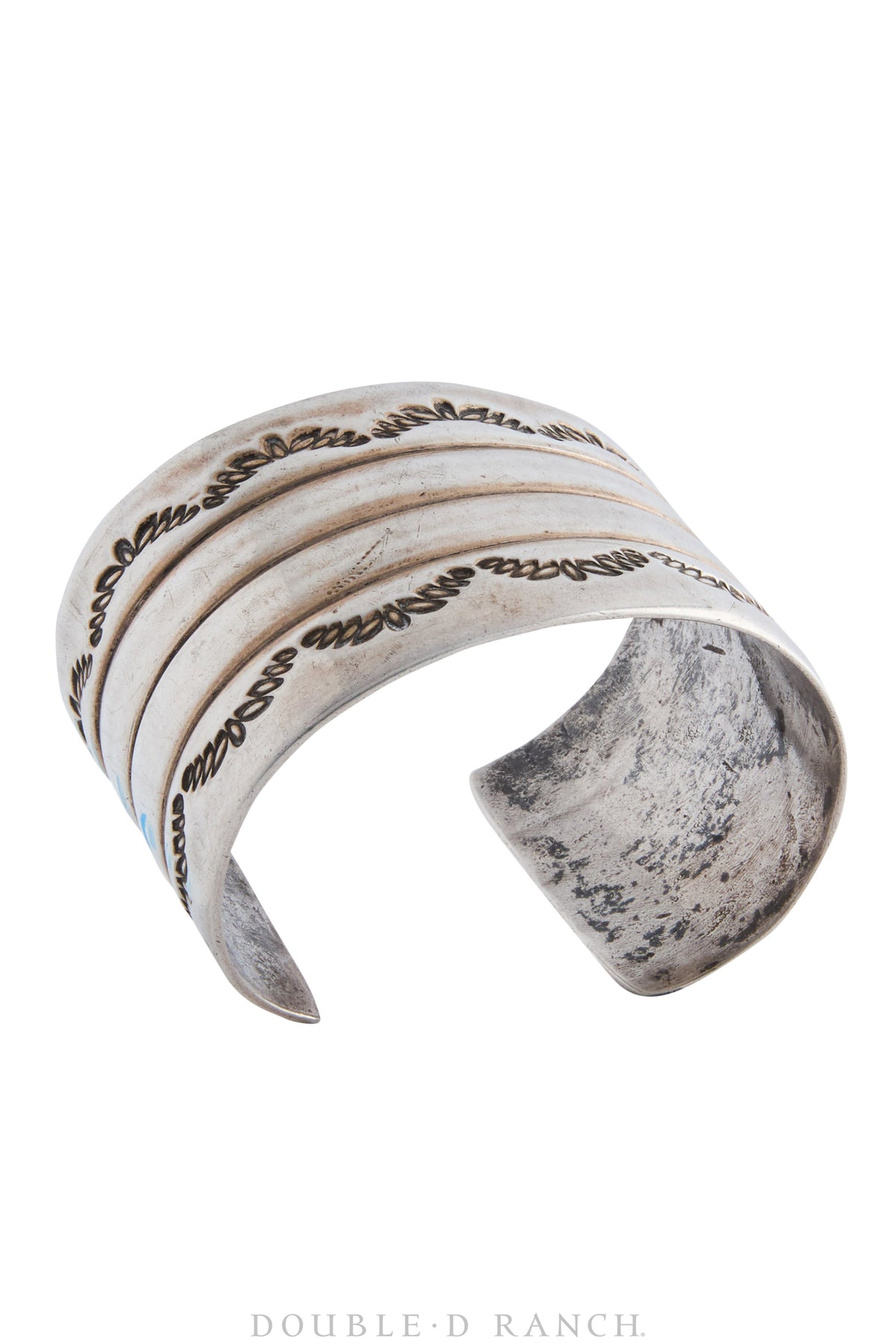 Cuff, Stampwork, Sterling Silver, Heavy,  Vintage, 3770