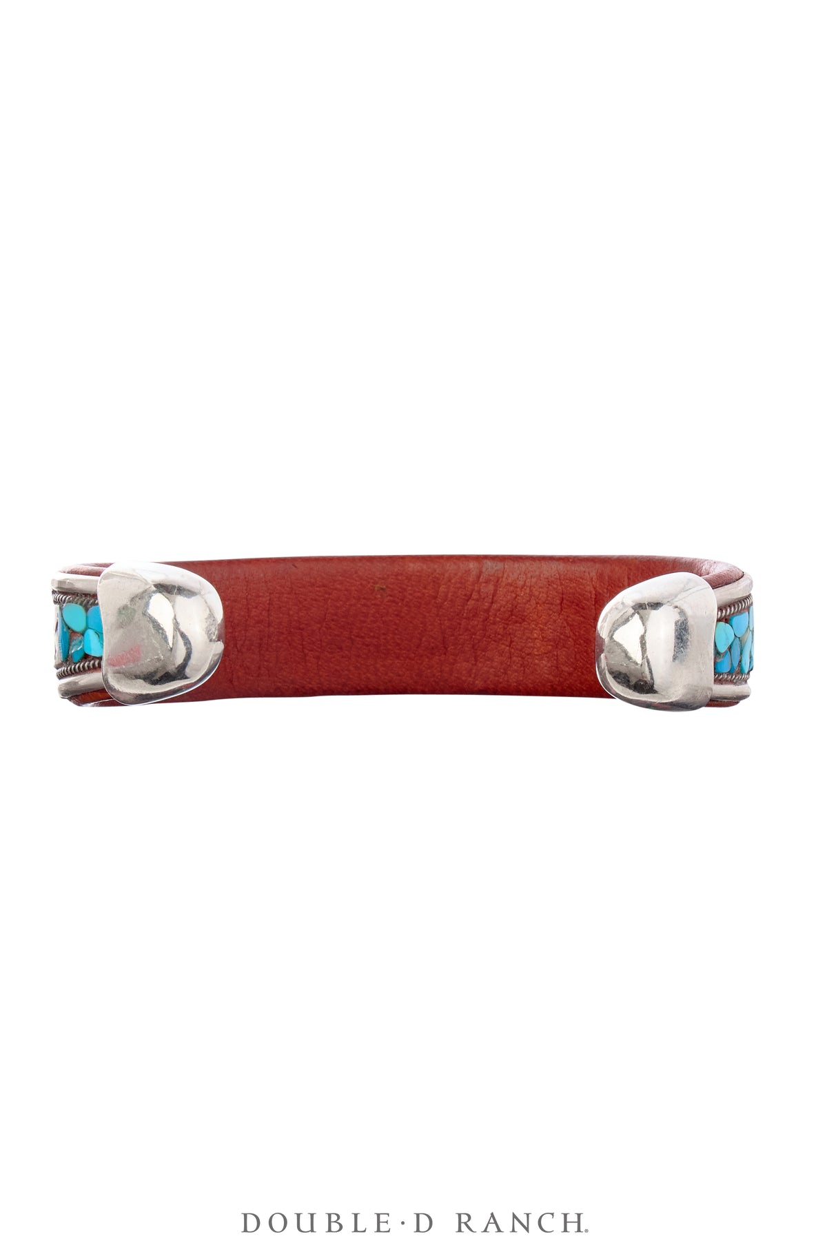 Cuff, Leather & Turquoise, Leather Lined, Charlie Favor, Hallmark, Contemporary, 3460E