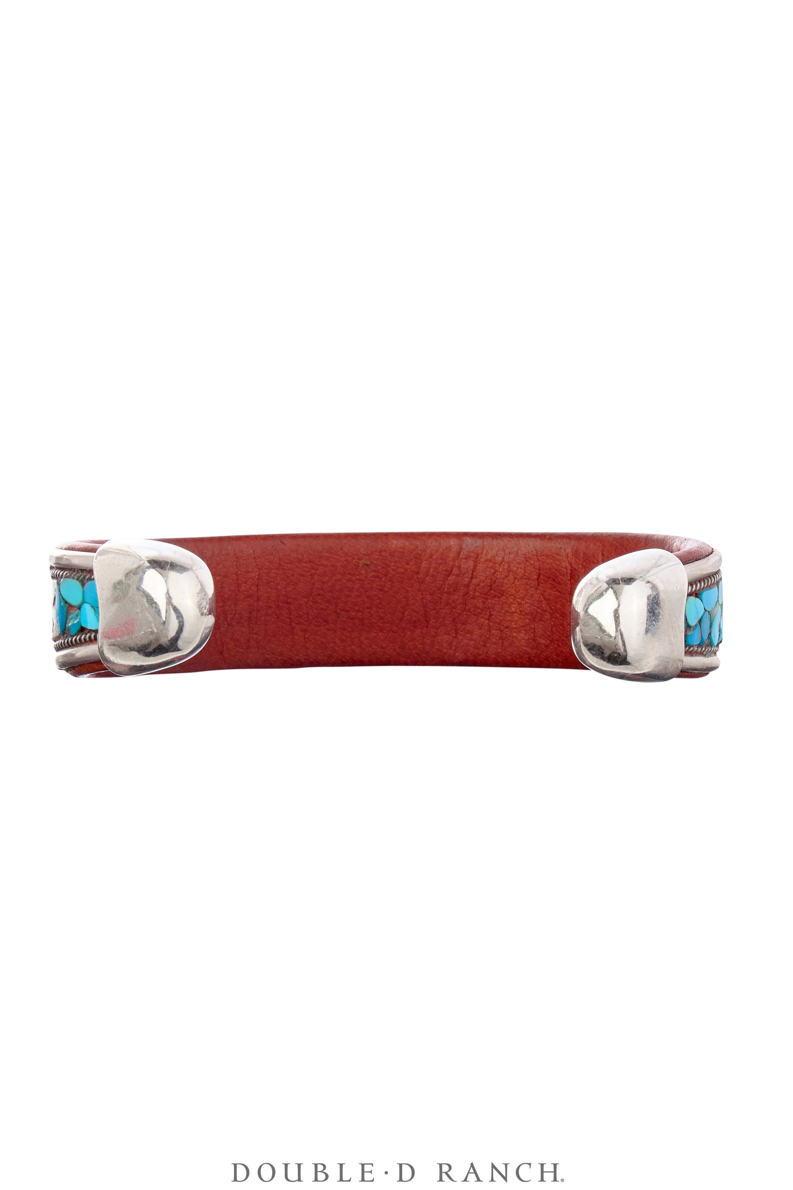 Cuff, Leather & Turquoise, Leather Lined, Charlie Favor, Hallmark, Contemporary, 3460E