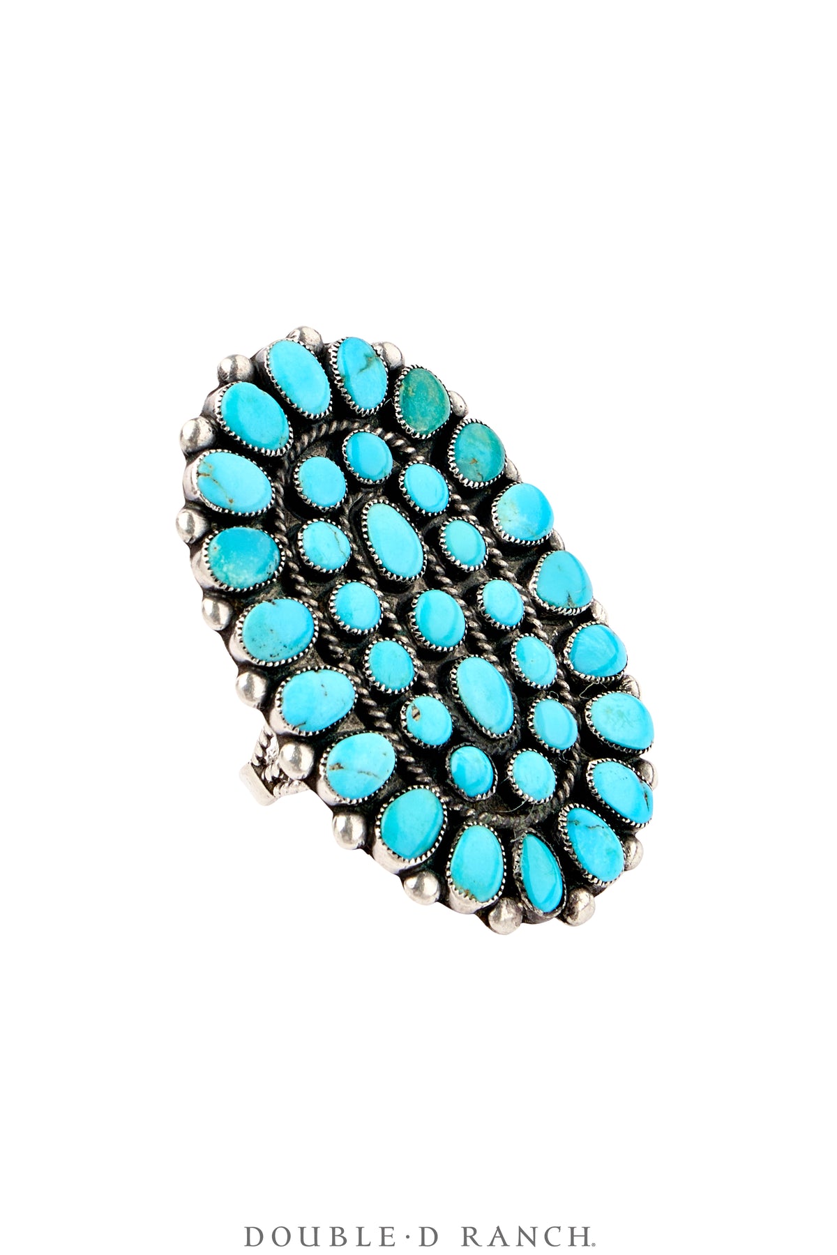 Ring, Cluster, Turquoise, Vintage, 1882