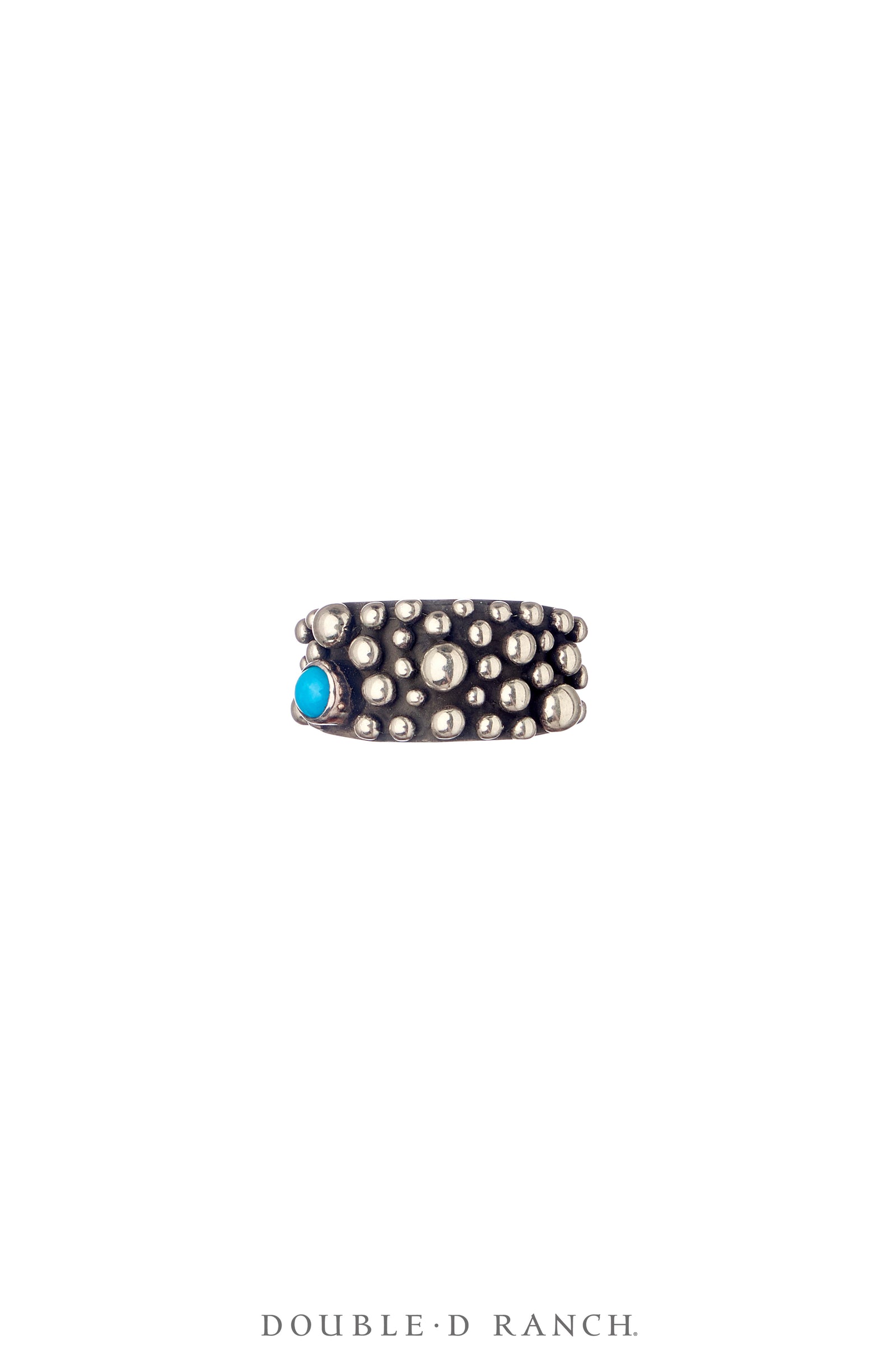 Ring, Blackened Bubble, Turquoise, Sterling Silver, Hallmark, Contemporary, 1868