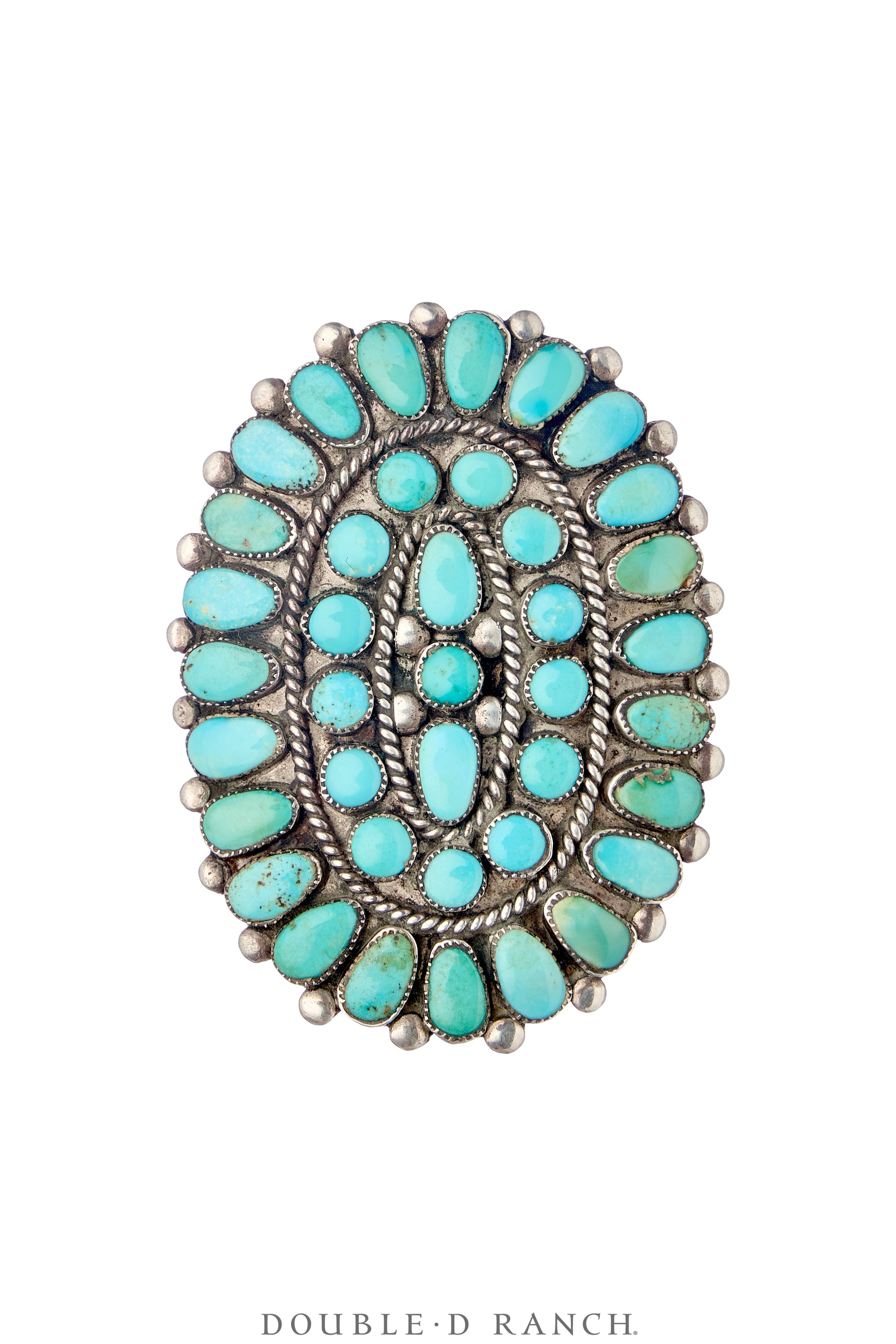 Ring, Cluster, Turquoise, Vintage, 1881