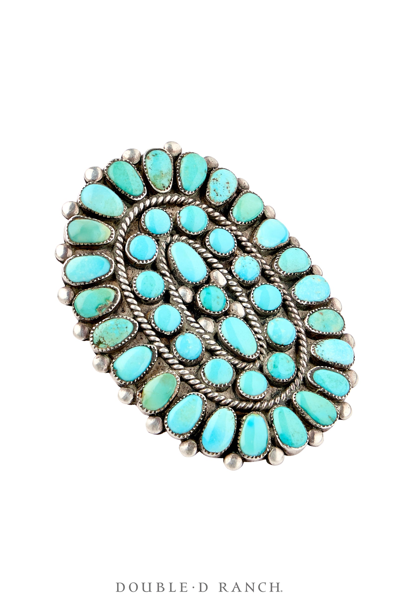 Ring, Cluster, Turquoise, Vintage, 1881