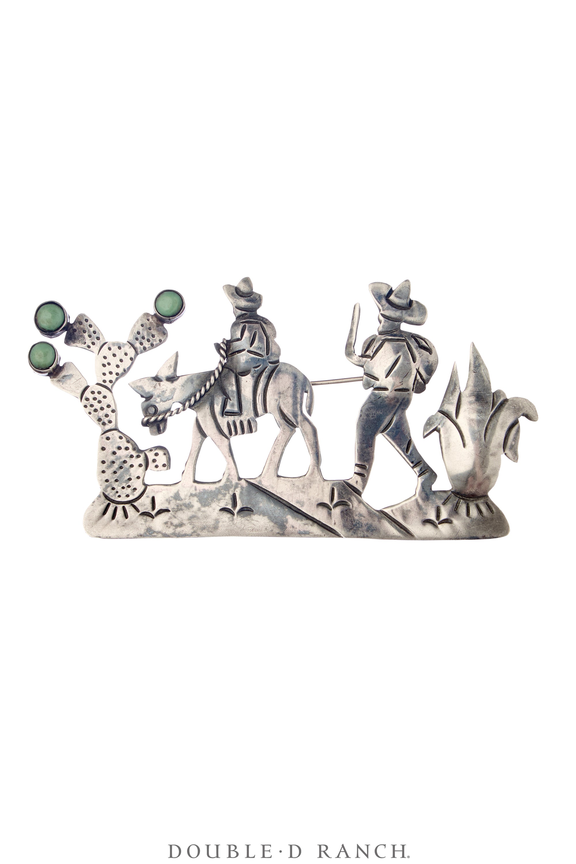 Pin, Novelty, Turquoise, Story Teller, Mexican Scene, Vintage ‘60s, 1241