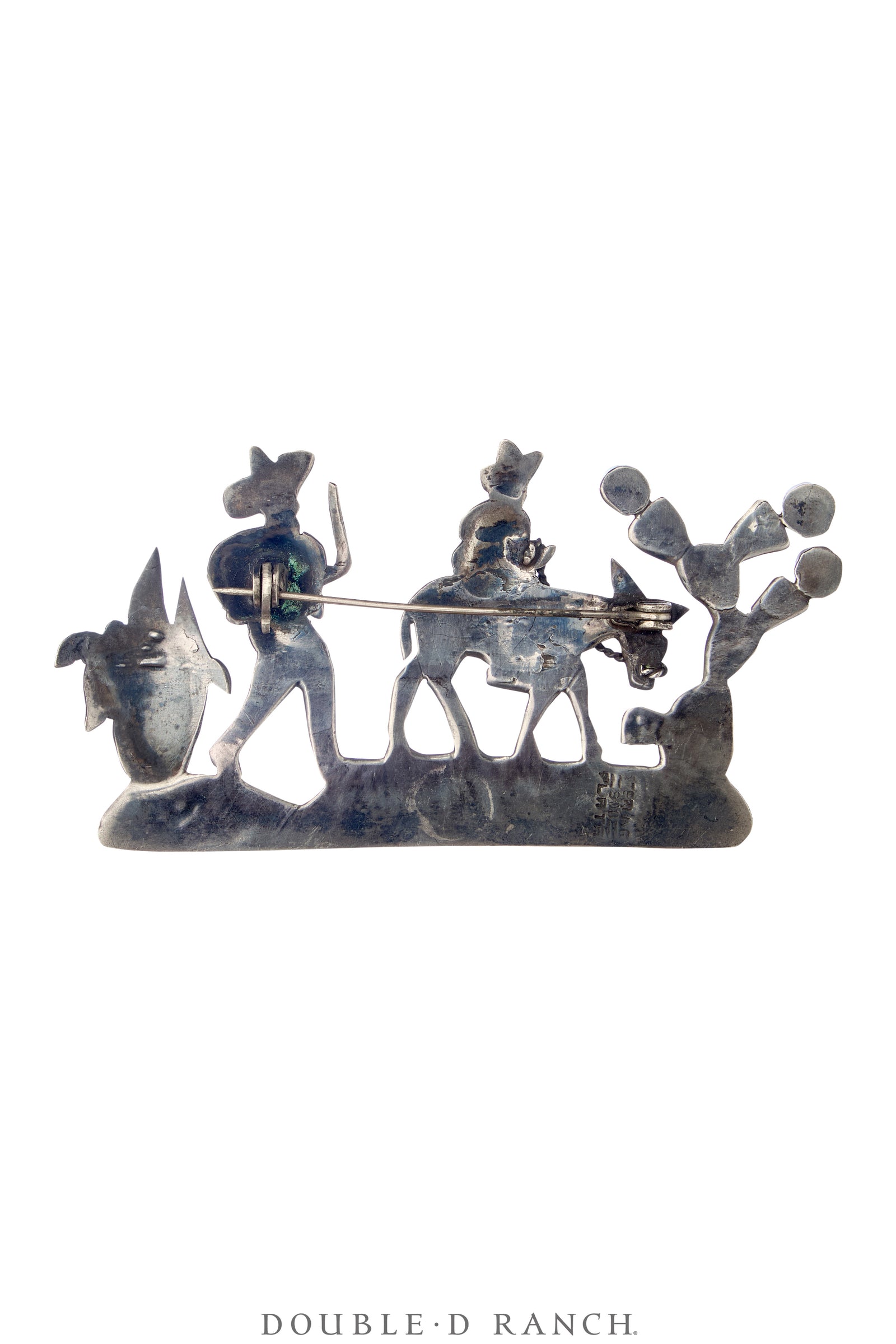 Pin, Novelty, Turquoise, Story Teller, Mexican Scene, Vintage ‘60s, 1241