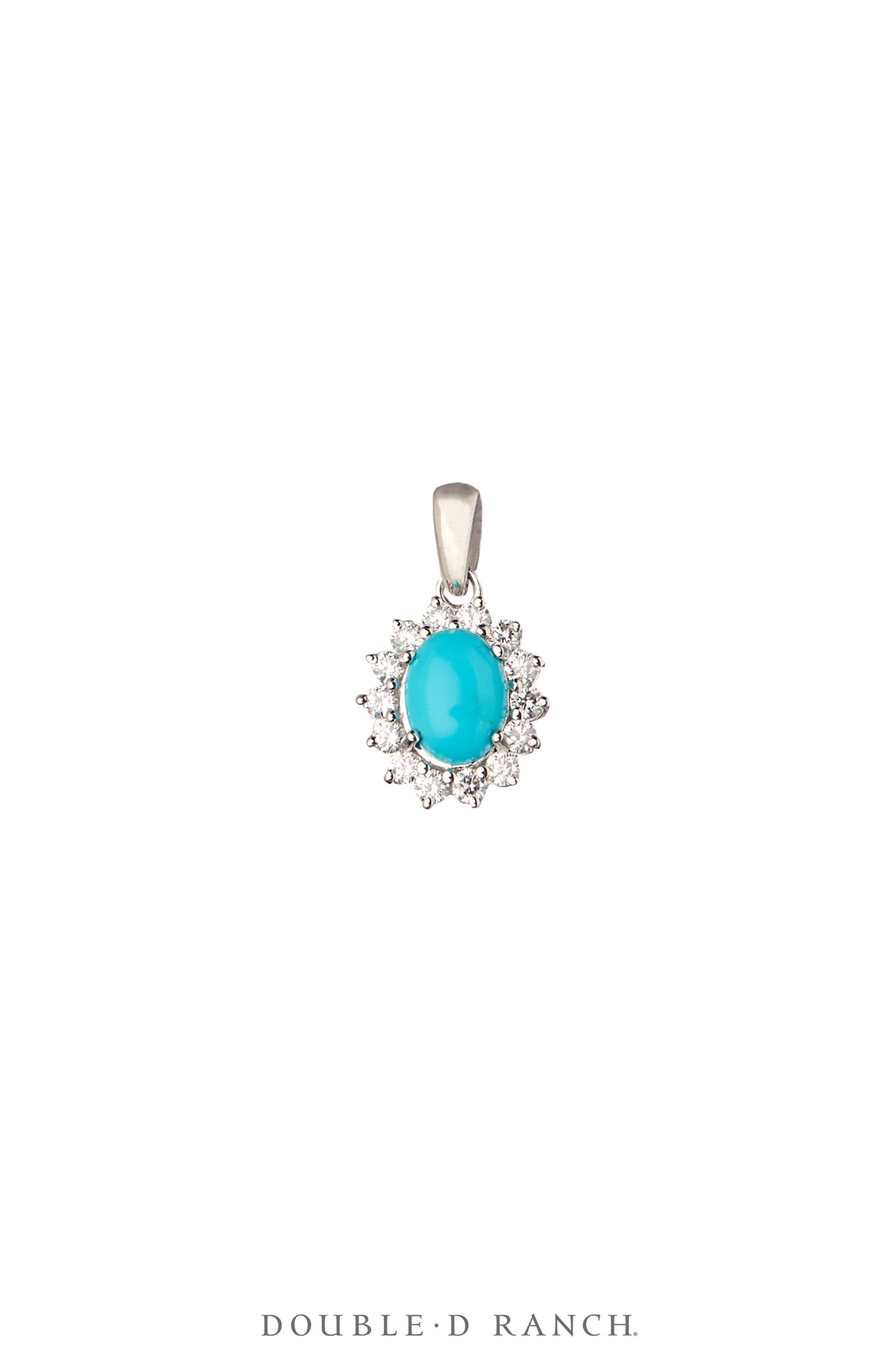 Pendant, Diamond & Turquoise, Contemporary, 1245