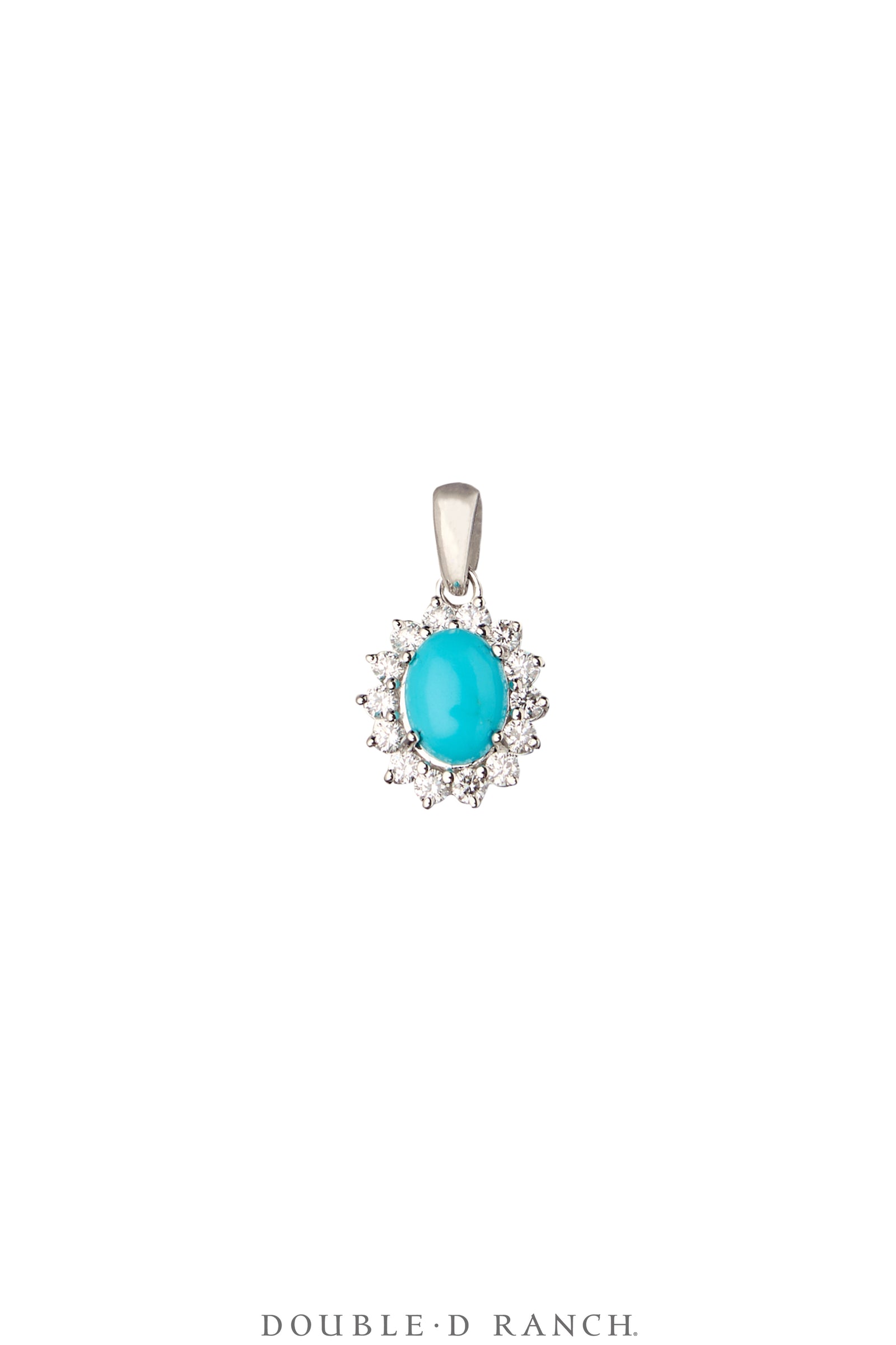 Pendant, Diamond & Turquoise, Contemporary, 1245