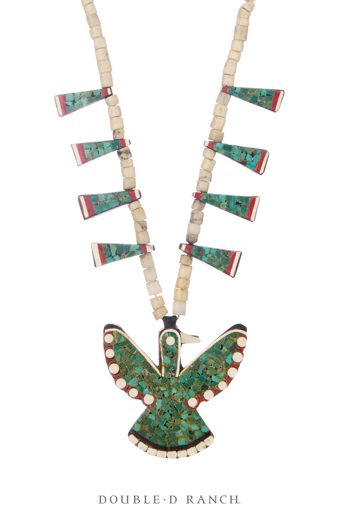 Necklace, Thunderbird Depression, Multi Stone, Santo Domingo, Vintage,
