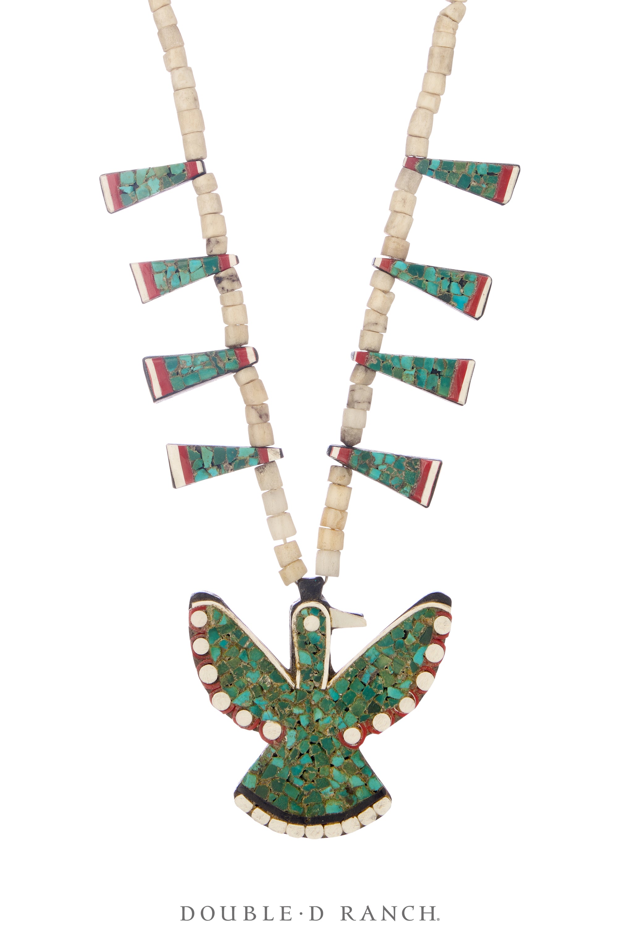 Necklace, Thunderbird Depression, Multi Stone, Santo Domingo, Vintage, 3691