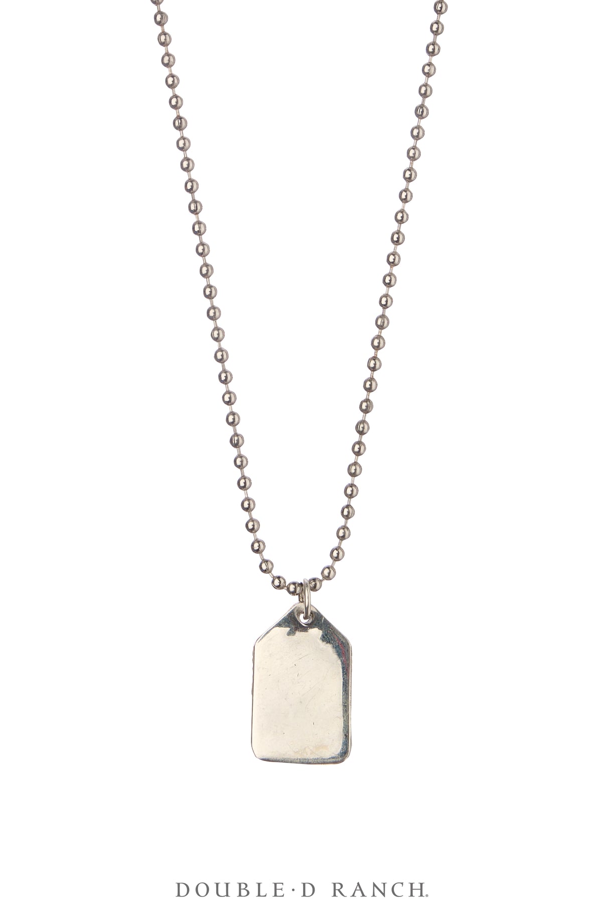 Necklace, Tab, Turquoise, Sterling Silver Ball Chain, Contemporary, 3688