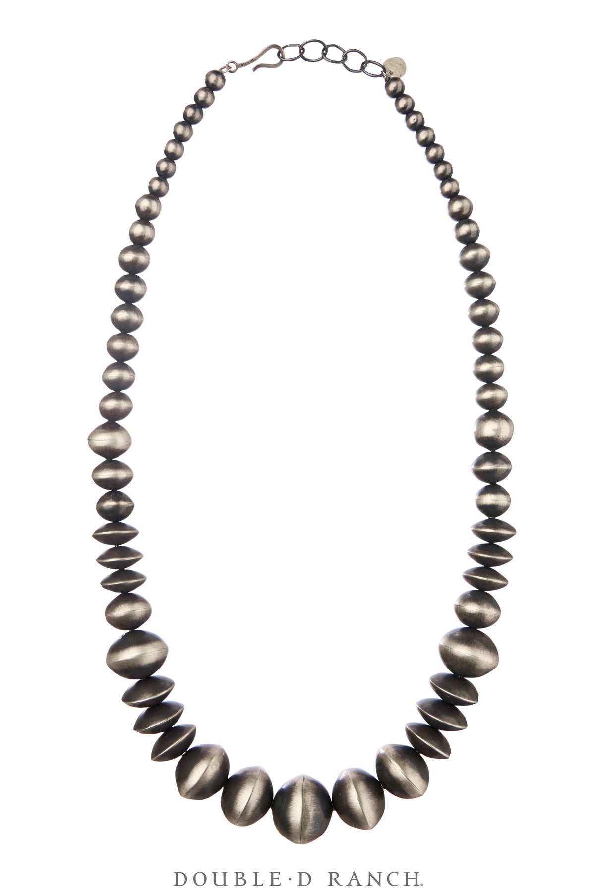 Necklace, Desert Pearls, Sterling Silver, Graduated, Contemporary 26", 3679