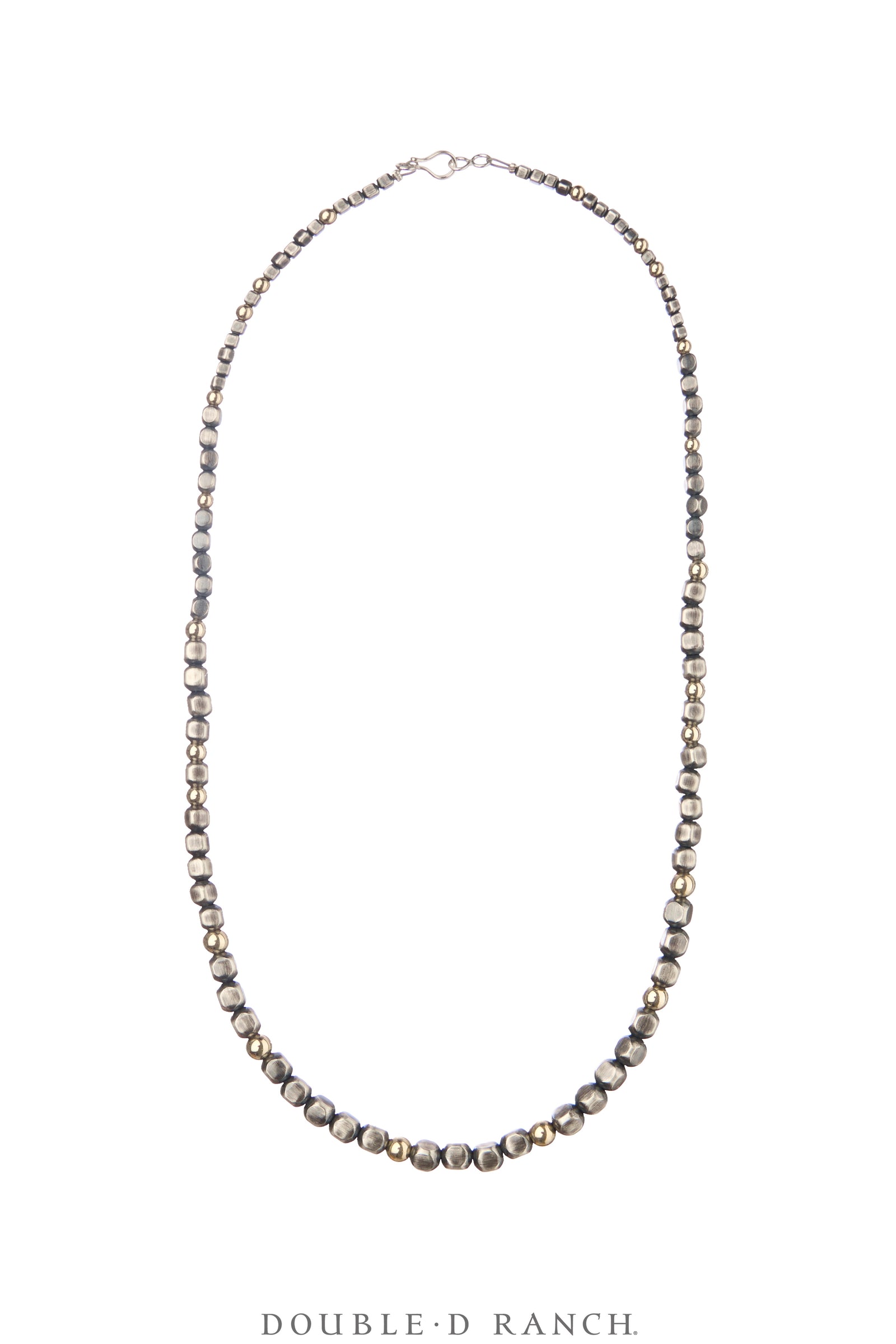 Necklace, Desert Pearl, Sterling Silver, Gold Filled Mixed Beads, Contemporary, 22", 3677