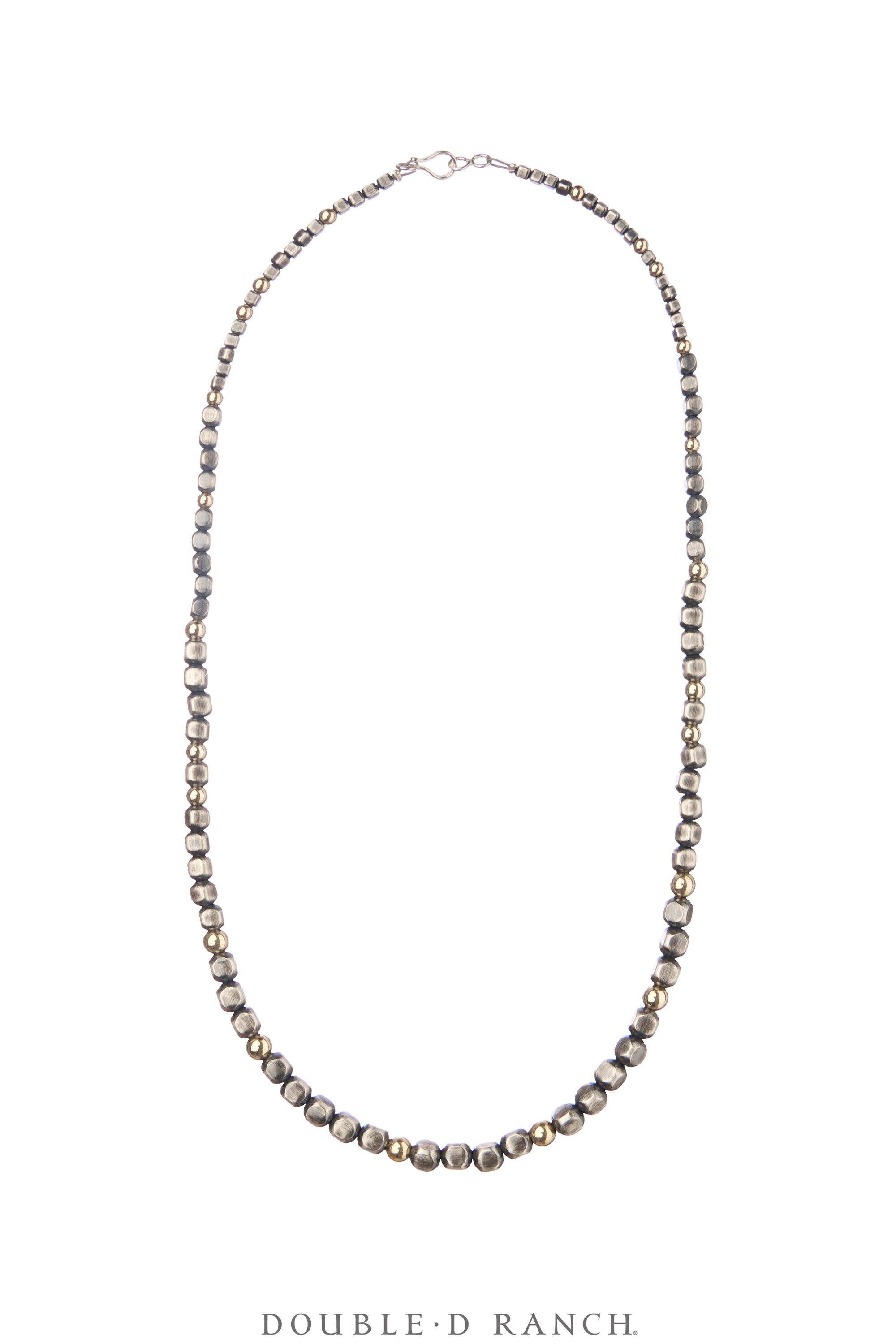 Necklace, Desert Pearl, Sterling Silver, Gold Filled Mixed Beads, Contemporary, 22", 3677