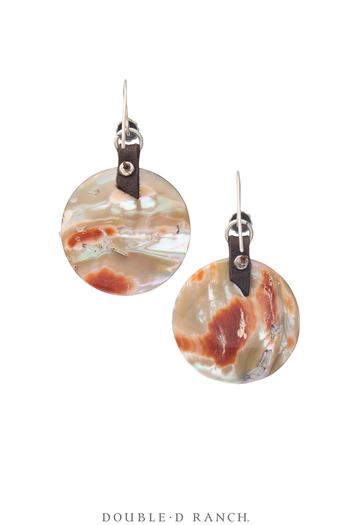 Earrings, Slab, Abalone, Sterling Silver, Contemporary, 2126