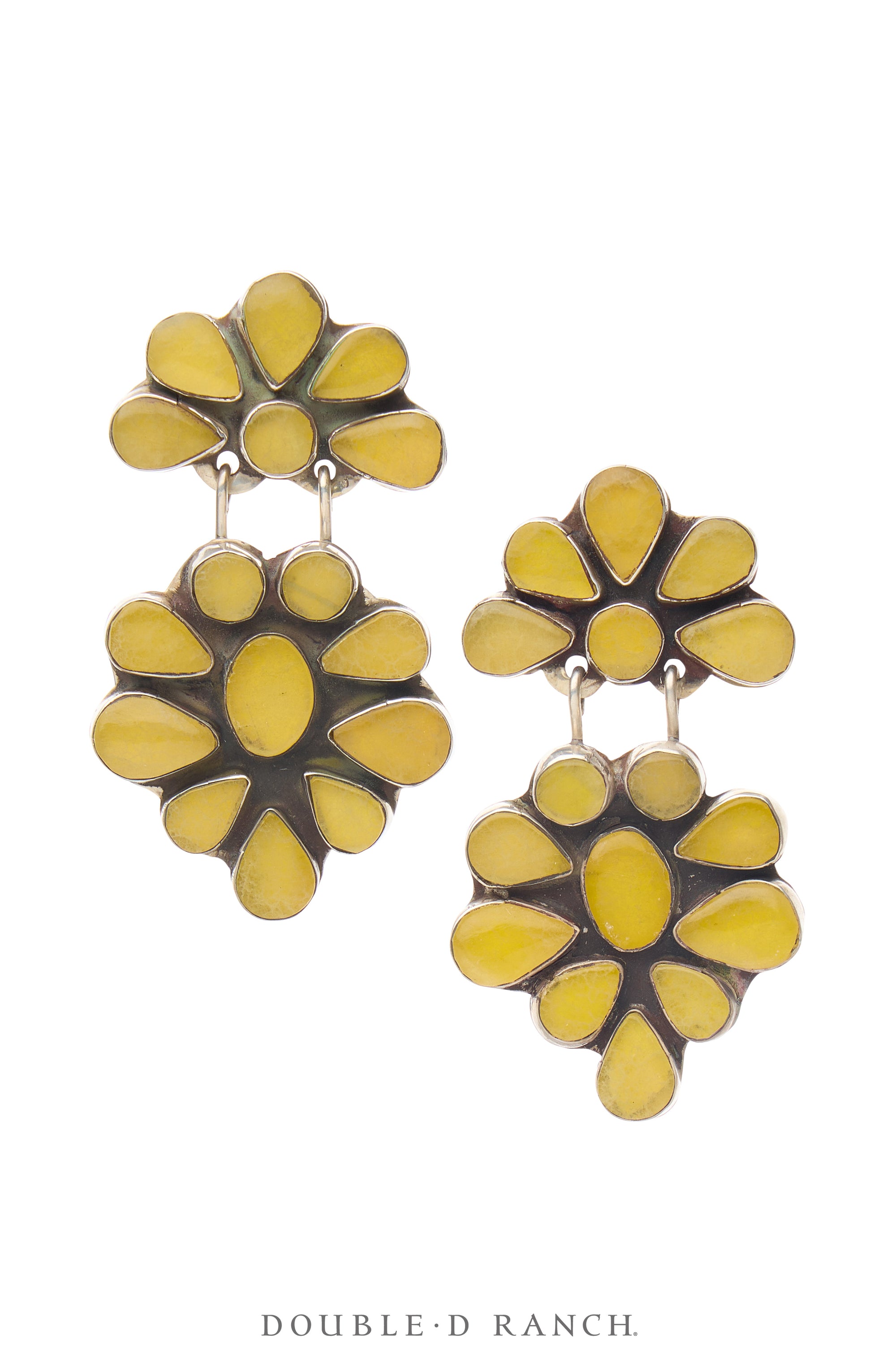 Earrings, Oscar Betz, Triangle, Jasper, Hallmark, 2145