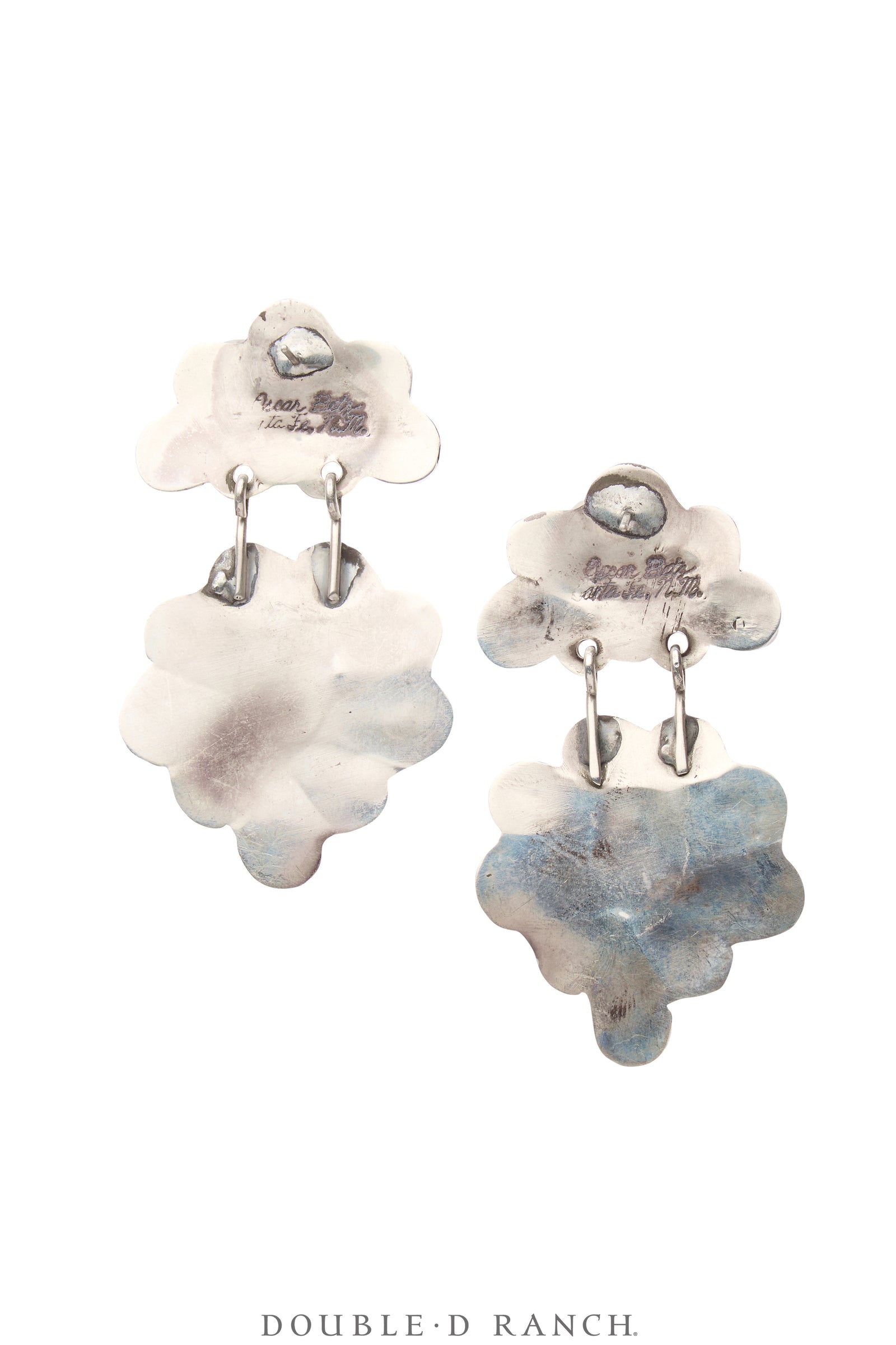 Earrings, Oscar Betz, Triangle, Jasper, Hallmark, 2145