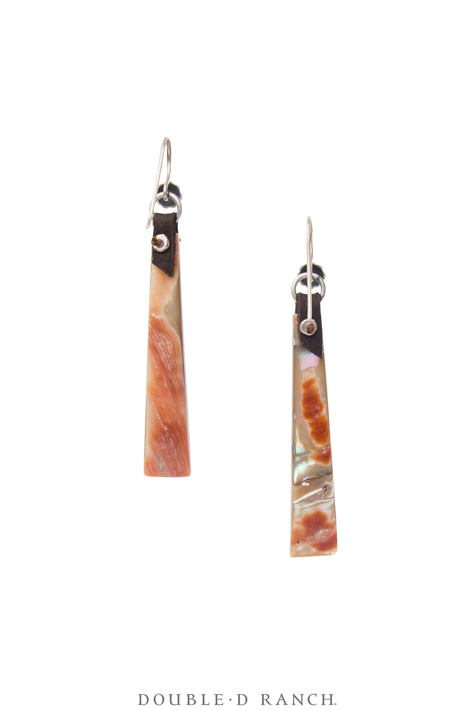 Earrings, Slab, Abalone, Sterling Silver, Contemporary, 2125