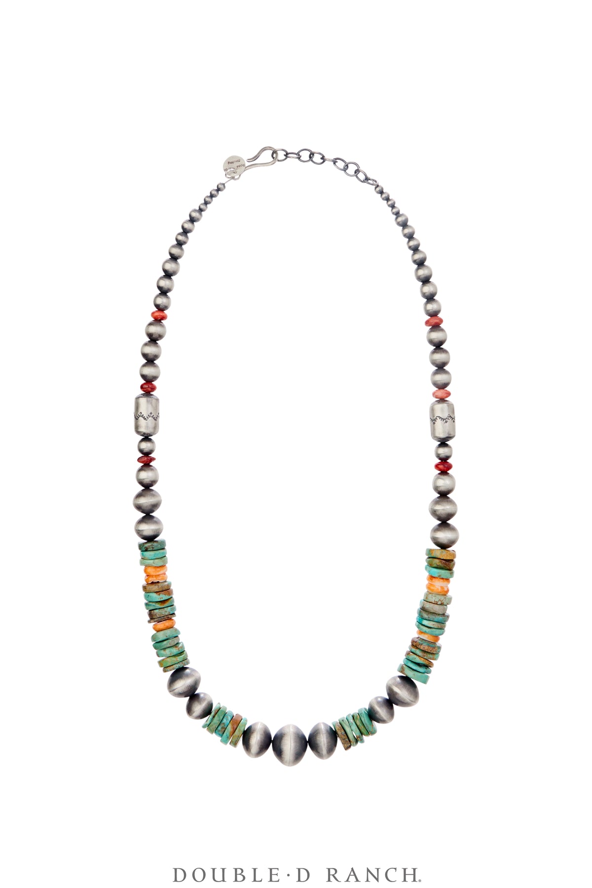 Necklace, Desert Pearl, Turquoise & Mixed Stones, Graduated, Hallmark, Contemporary 22", 3518