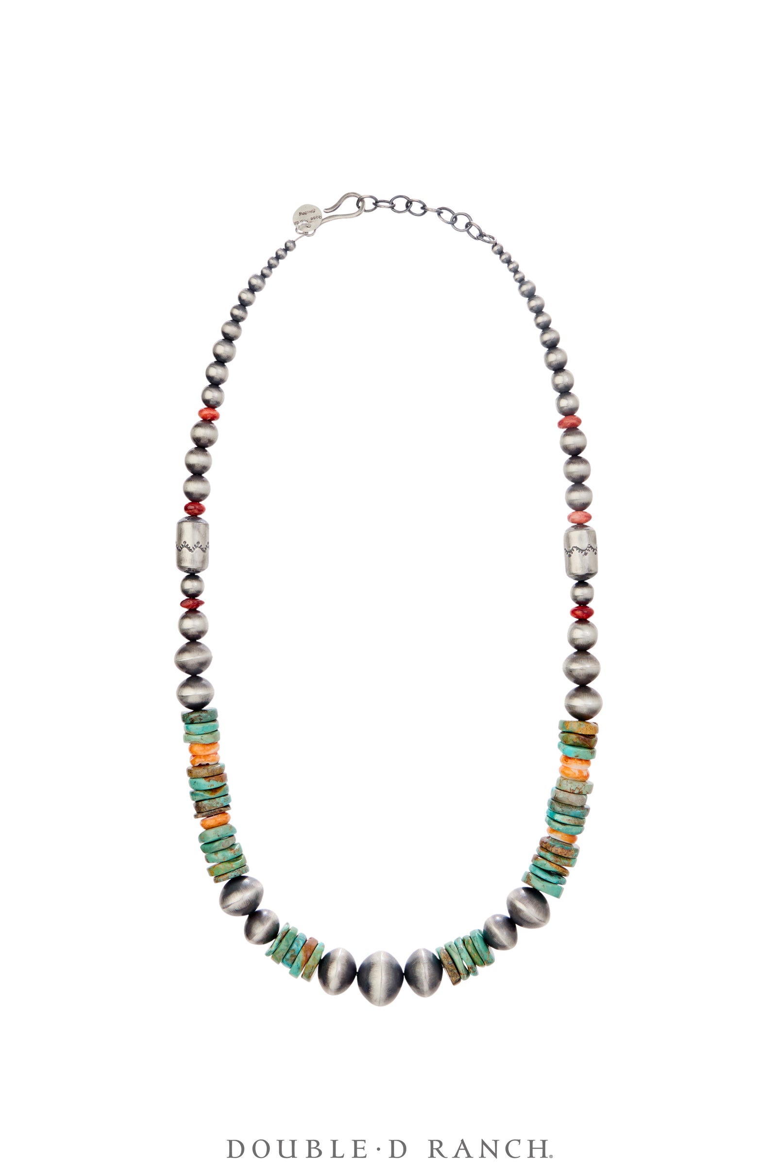 Necklace, Desert Pearl, Turquoise & Mixed Stones, Graduated, Hallmark, Contemporary 22", 3518