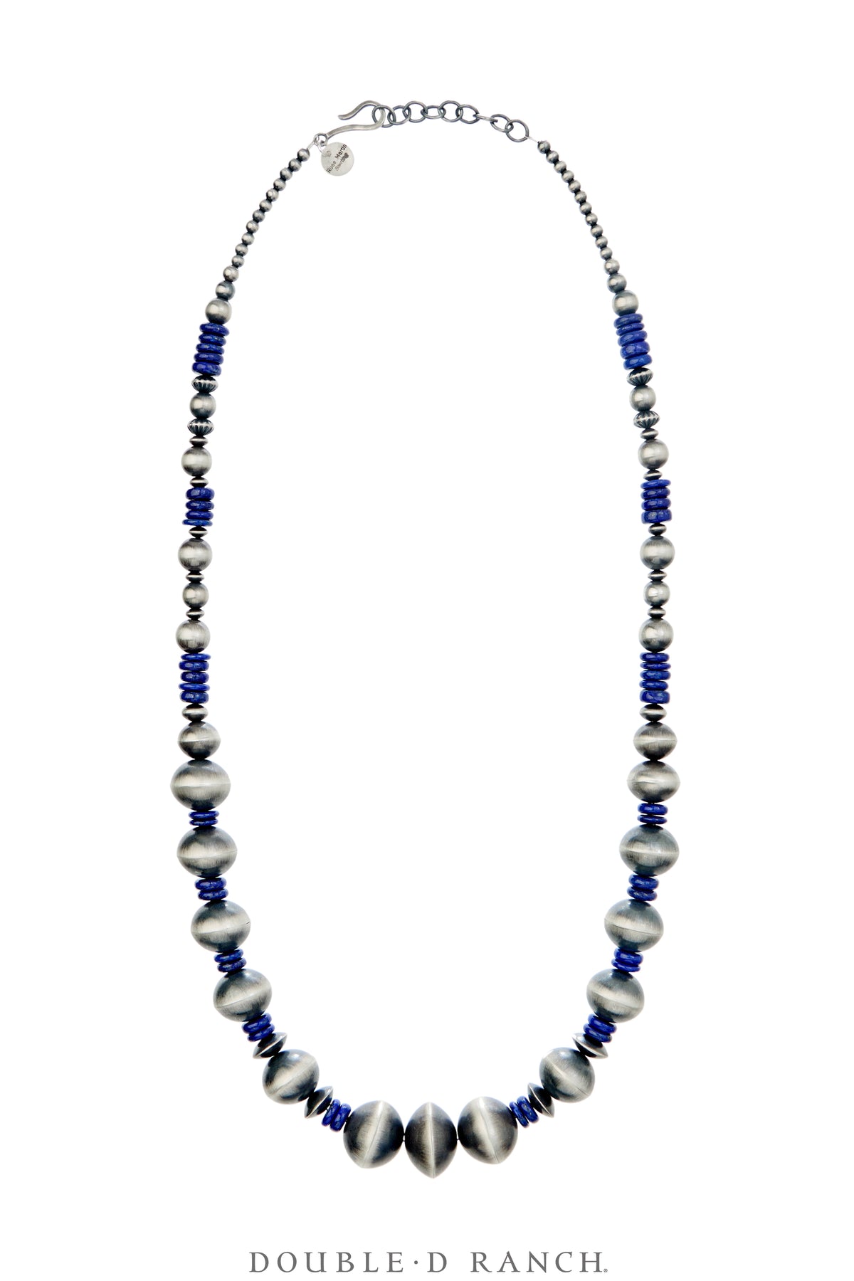 Necklace, Desert Pearl, Lapis, Graduated, Hallmark, Contemporary 26", 3515