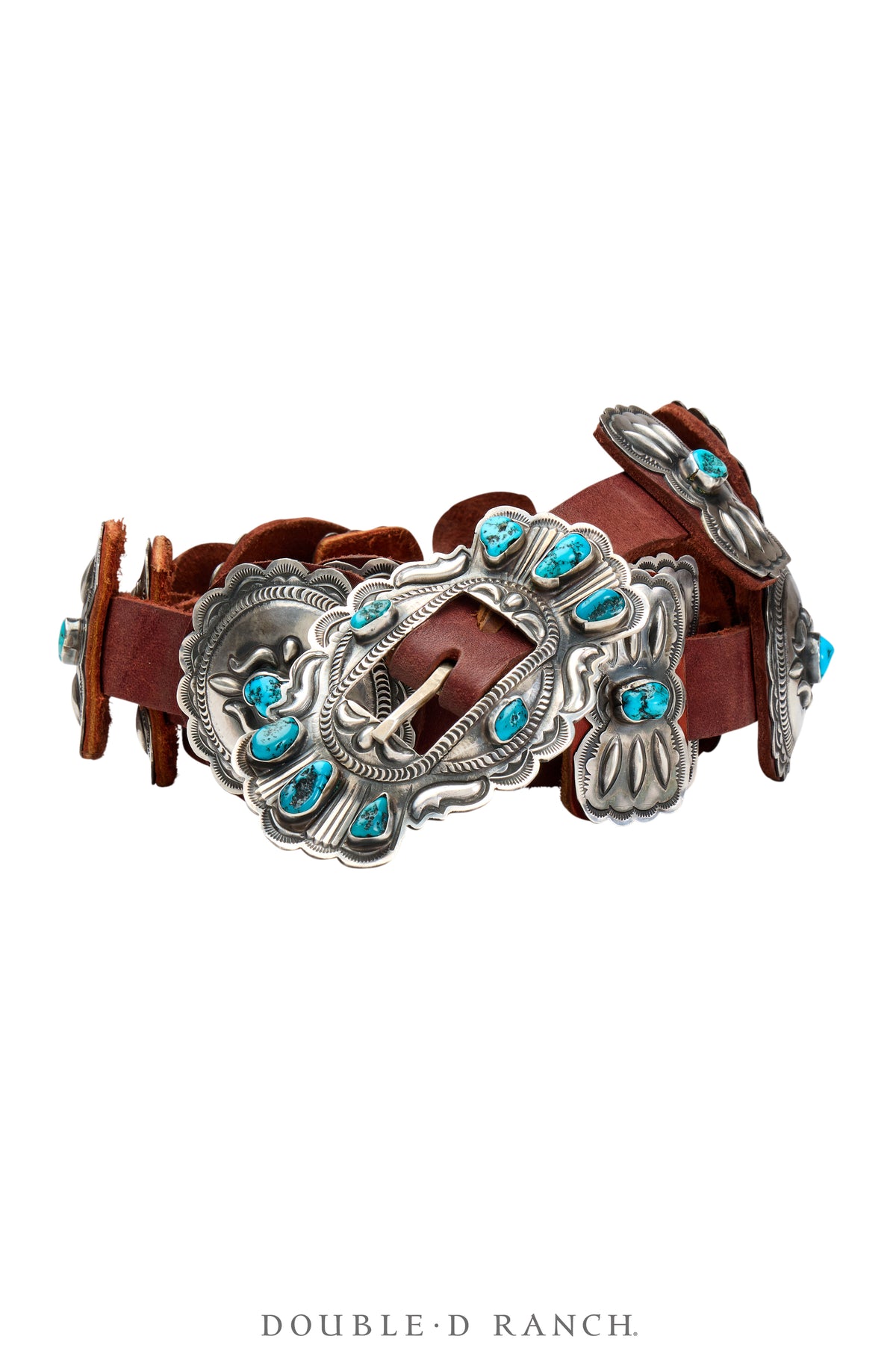 Belt, A Vintage, Concho, Turquoise, Hallmark, Vintage, 449