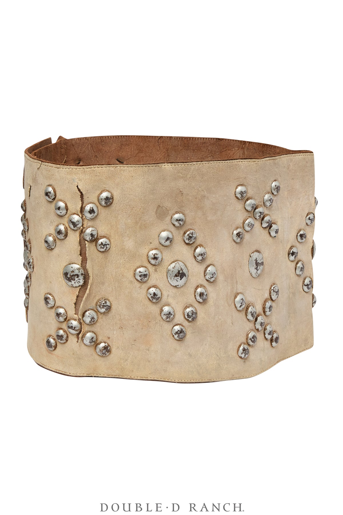 Belt, A Vintage, Bronc, Studs, Diamonds & X's Matching Guantlets, Vintage, Early 20th Century, 463