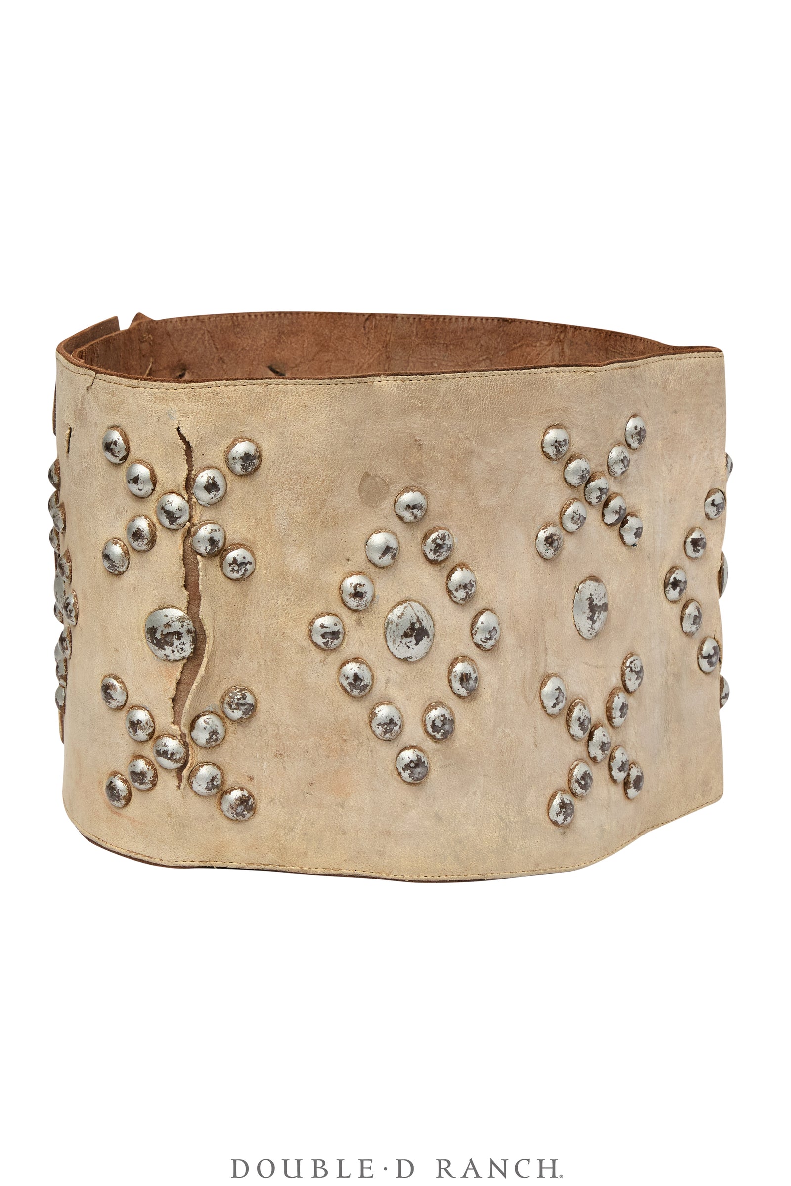 Belt, A Vintage, Bronc, Studs, Diamonds & X's Matching Guantlets, Vintage, Early 20th Century, 463