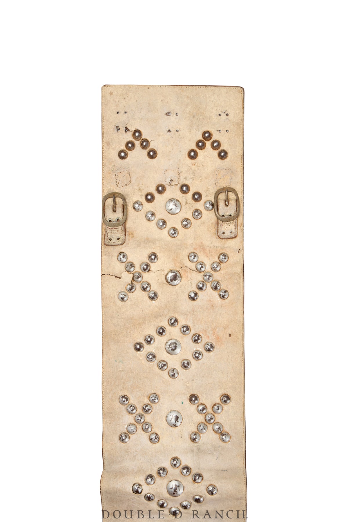 Belt, A Vintage, Bronc, Studs, Diamonds & X's Matching Guantlets, Vintage, Early 20th Century, 463