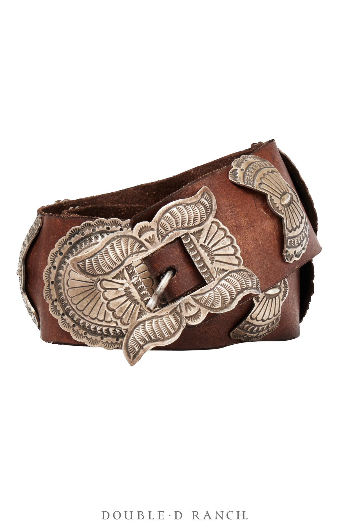 Belt, A Vintage, Concho, Stampwork, 2nd Phase Revival, Mark, Vintage, 590