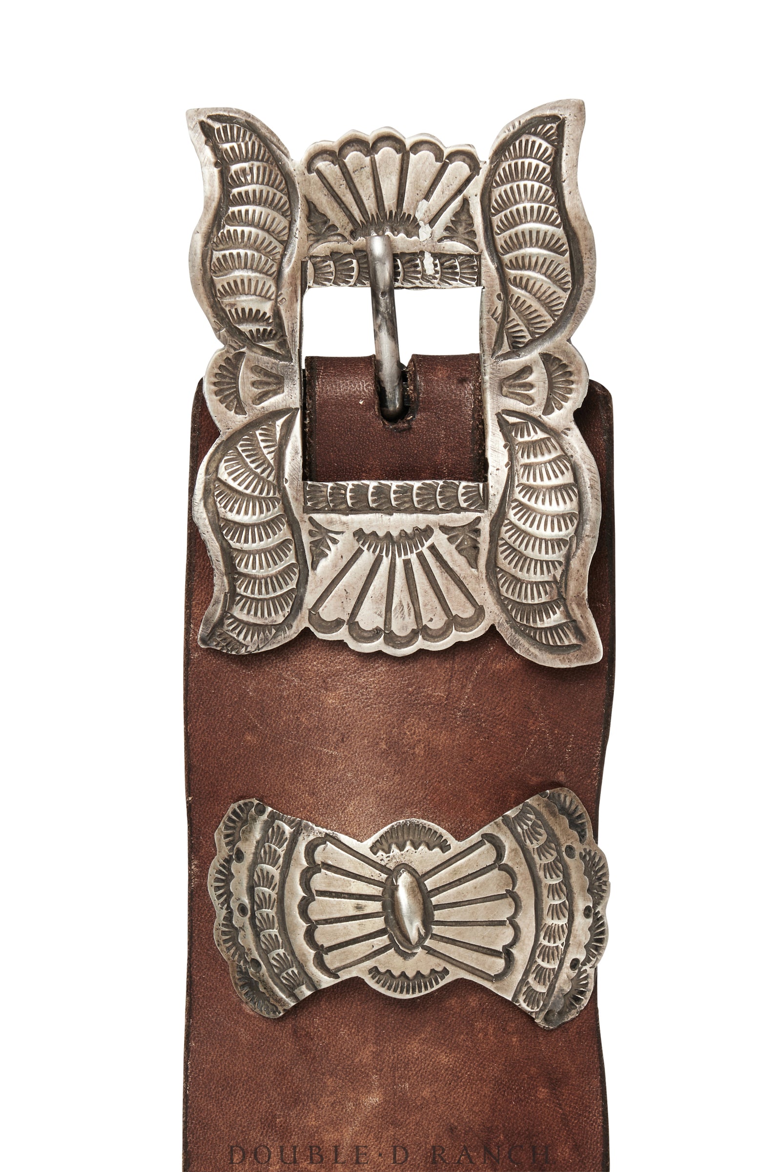 Belt, A Vintage, Concho, Stampwork, 2nd Phase Revival, Mark, Vintage, 590