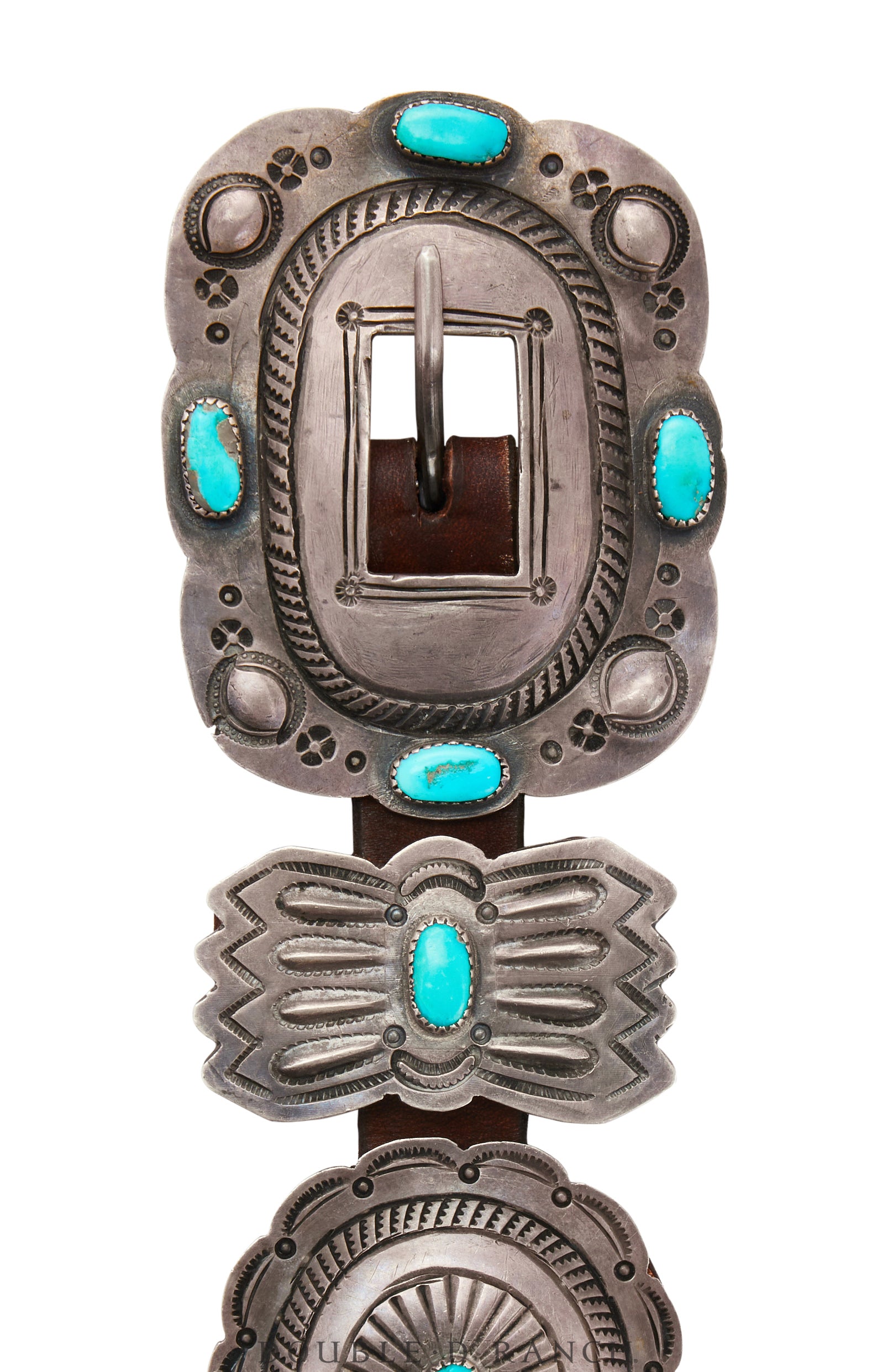 Belt, A Vintage, Concho, Turquoise, 3rd Phase, Etsitty-Tsosie Hallmark, Vintage, 1930, 598